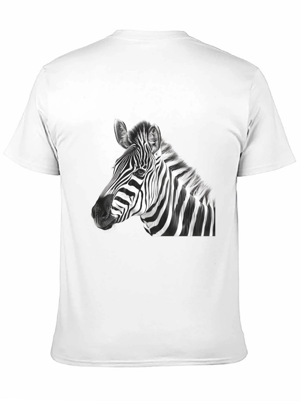 Zebra Graphic Print Mens Black T-Shirt
