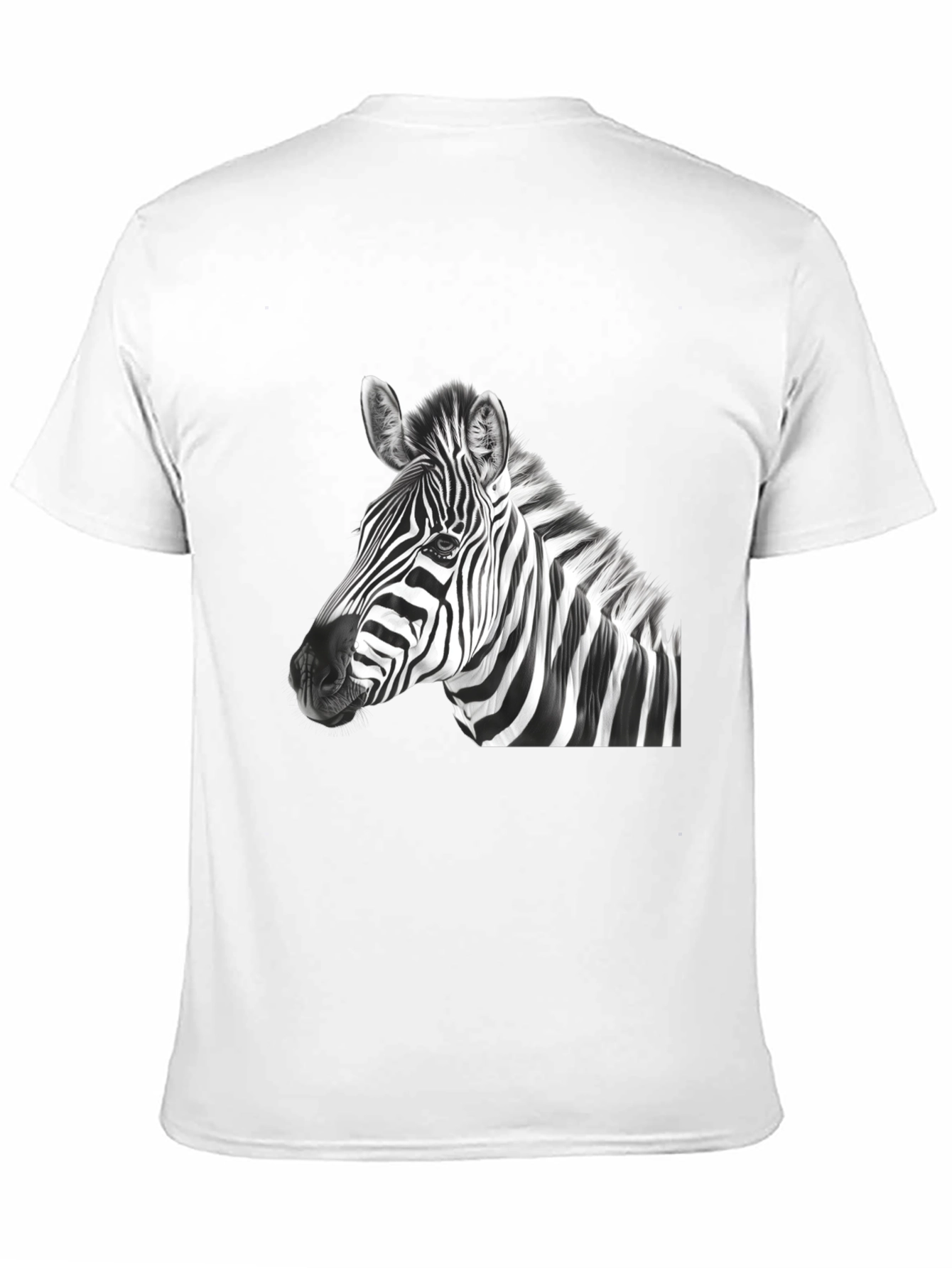 Zebra Graphic Print Mens Black T-Shirt