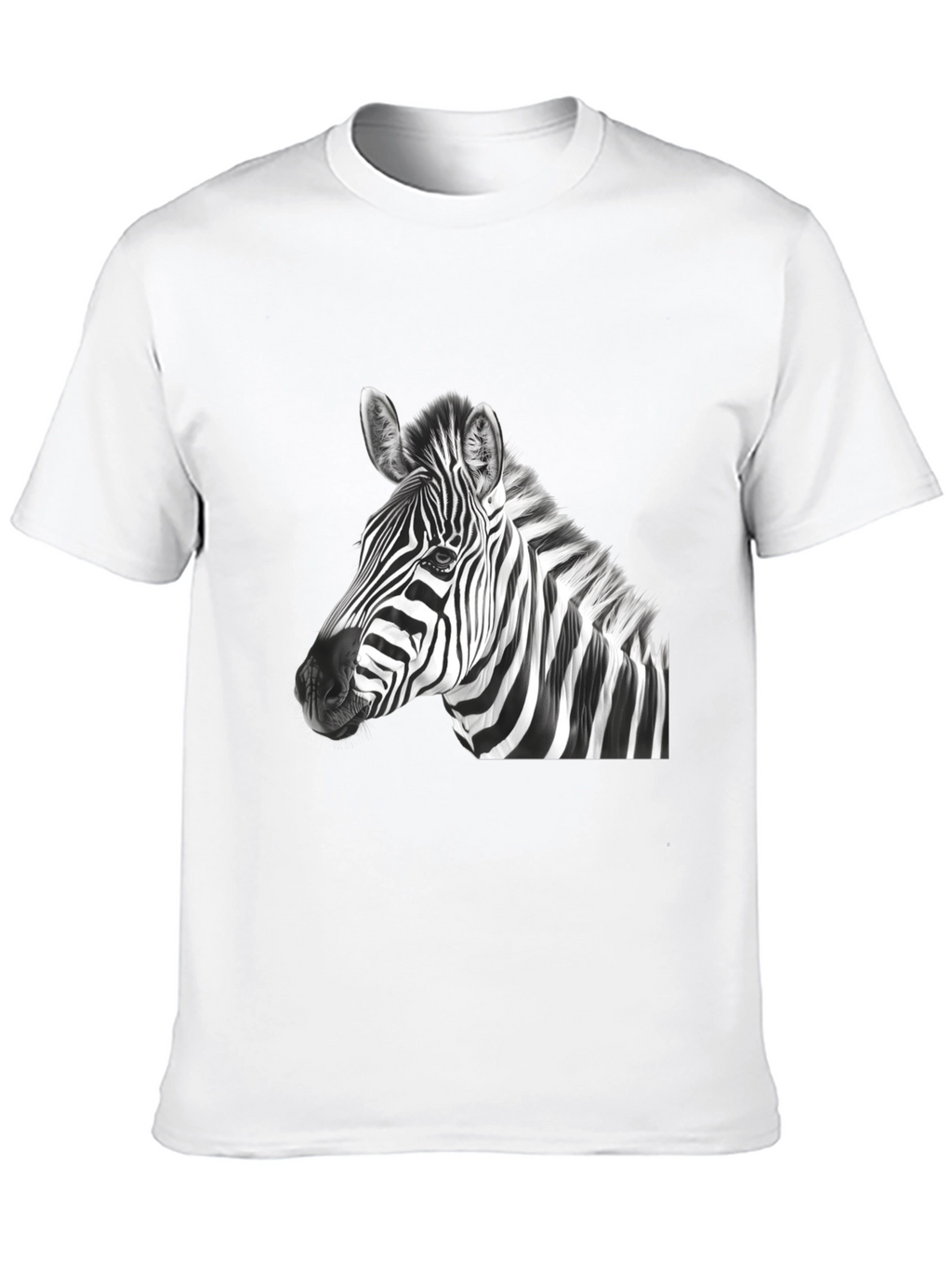 Zebra Graphic Print Mens Black T-Shirt