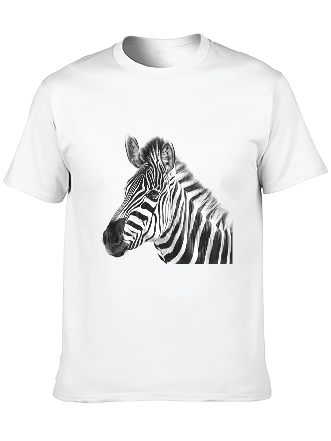Zebra Graphic Print Mens Black T-Shirt