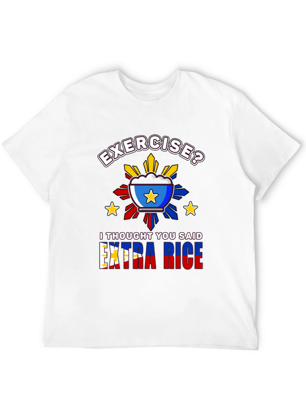 Extra Rice Graphic Tee - Pinoy Foodie T-Shirt