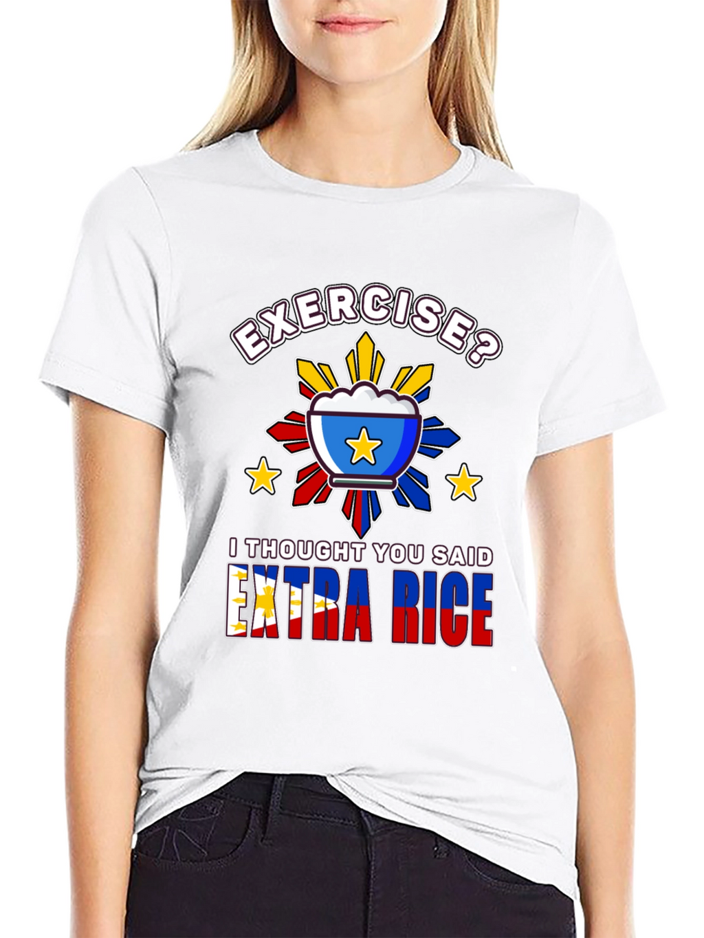 Extra Rice Graphic Tee - Pinoy Foodie T-Shirt
