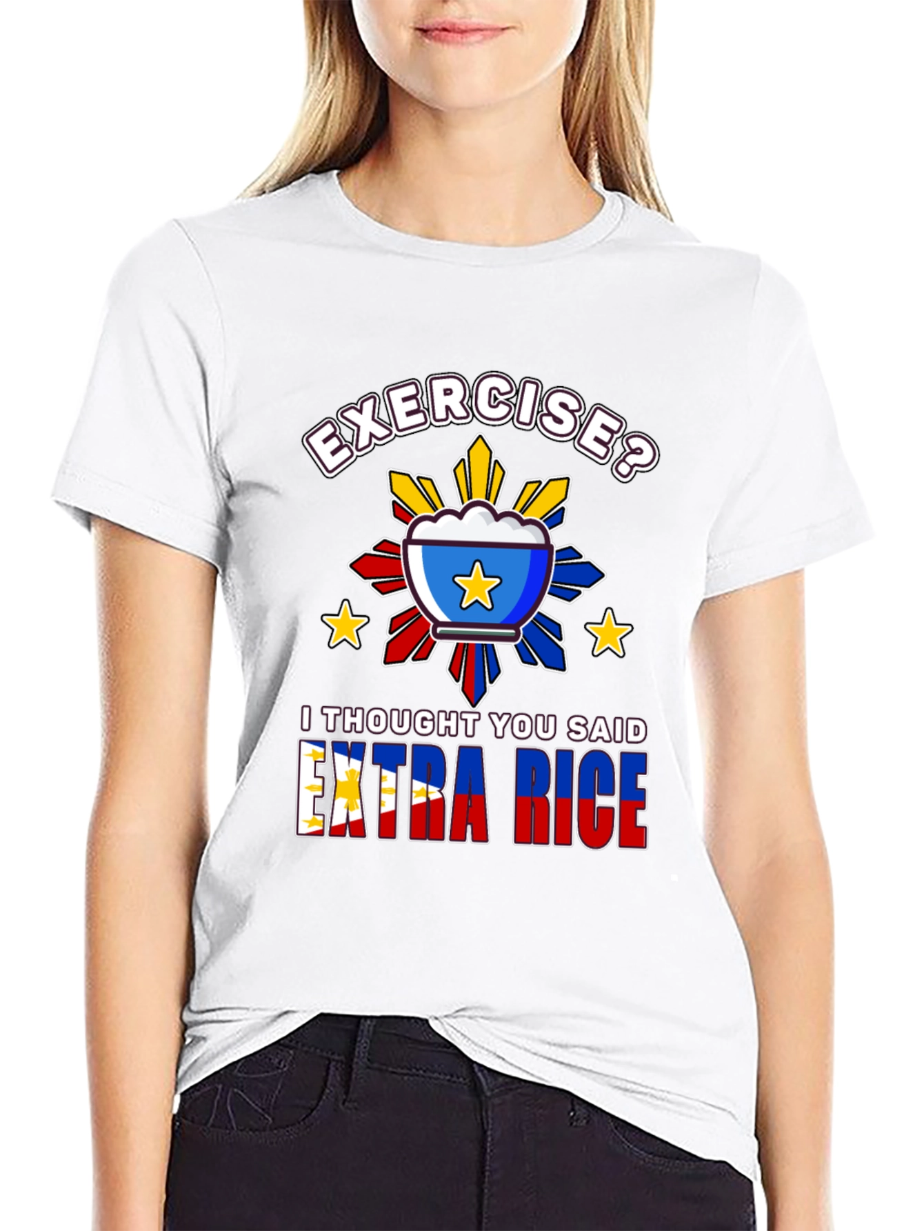 Extra Rice Graphic Tee - Pinoy Foodie T-Shirt