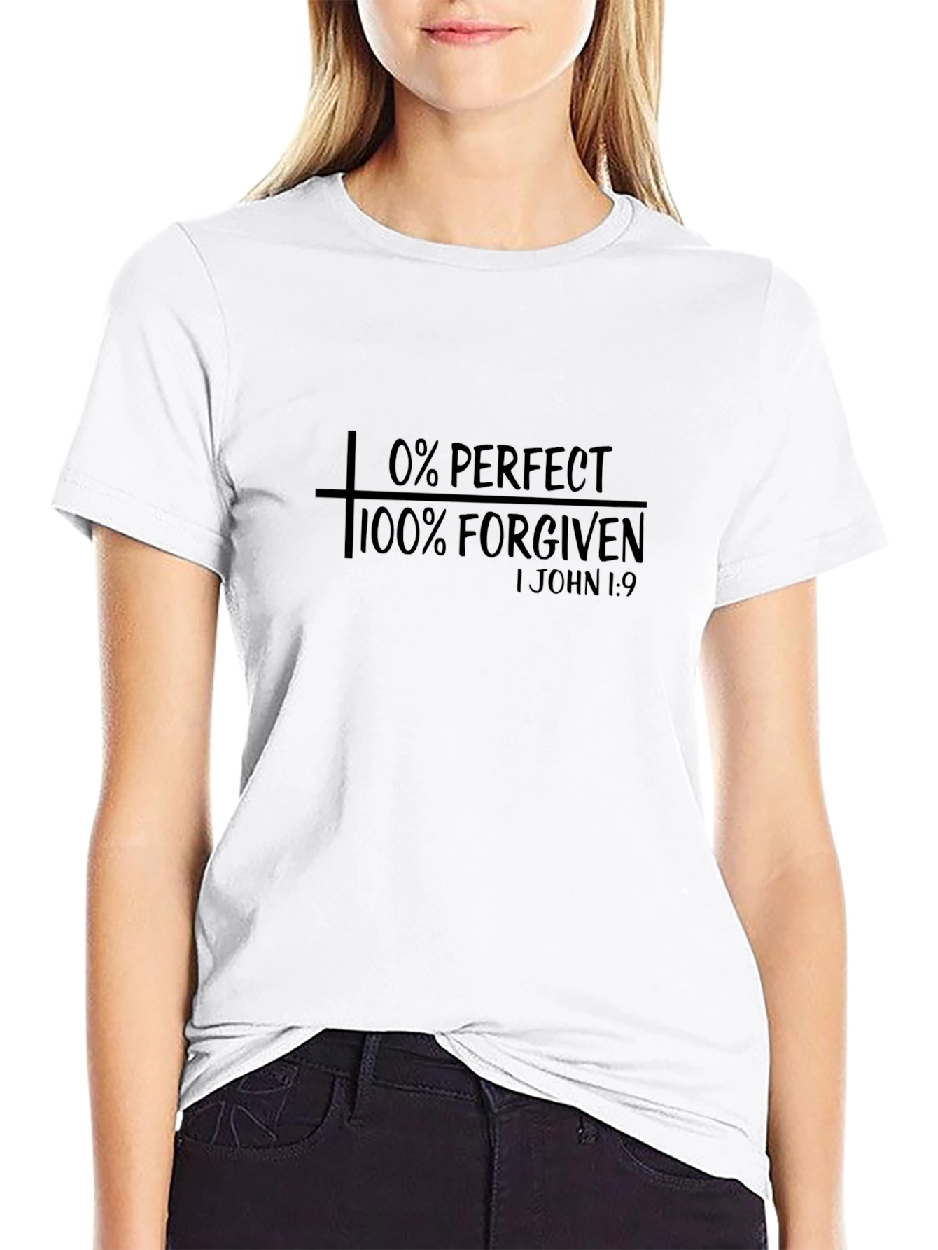 0% Perfect 100% Forgiven Graphic T-Shirt