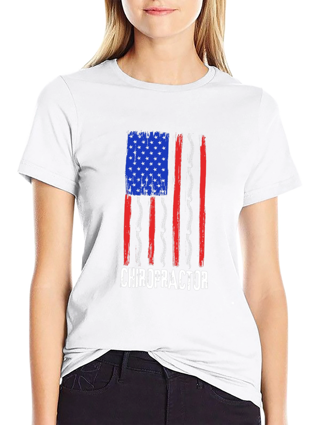 Chiropractor American Flag T-Shirt