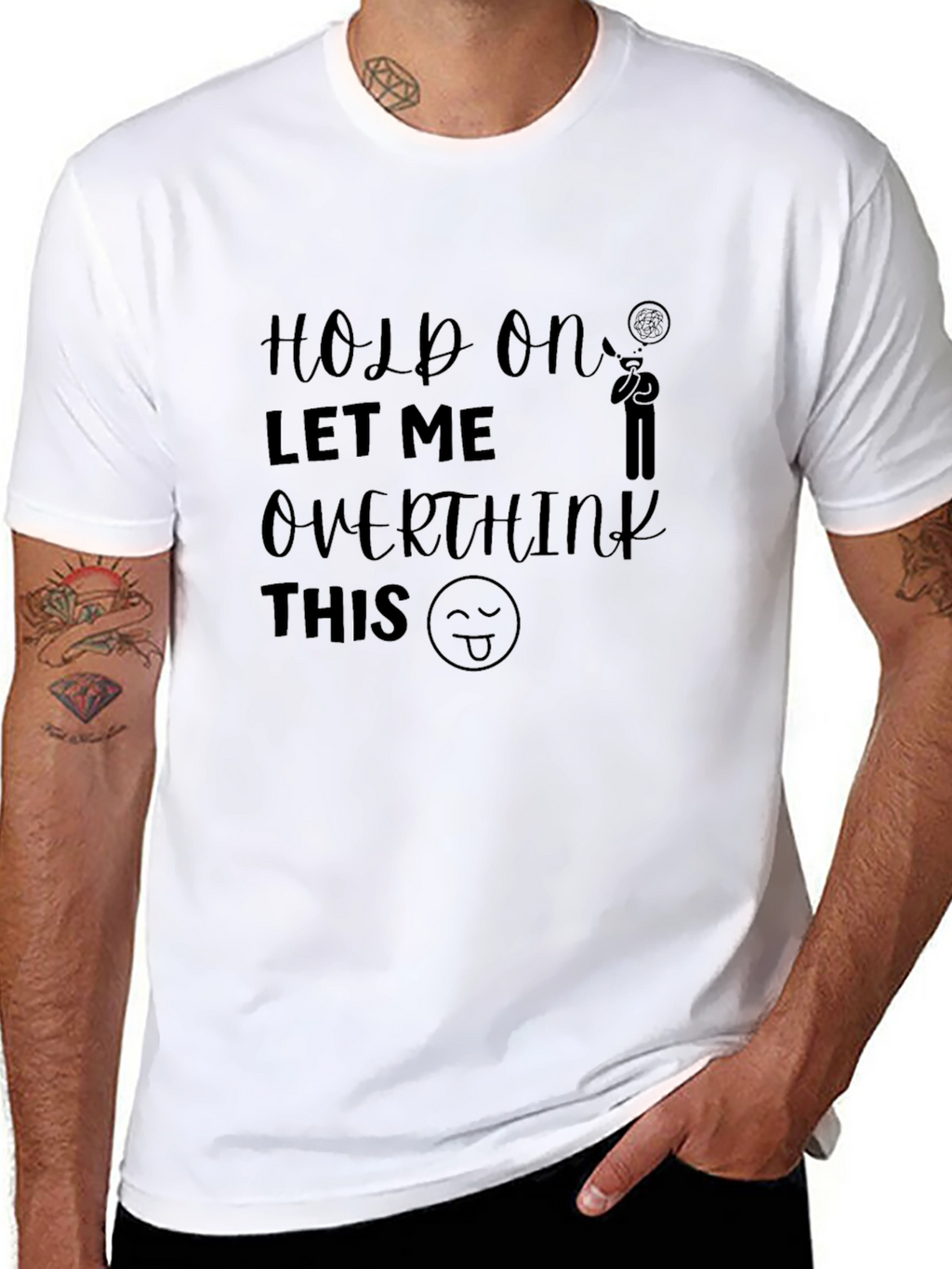 Overthinker Graphic Tee - Unisex Black T-Shirt