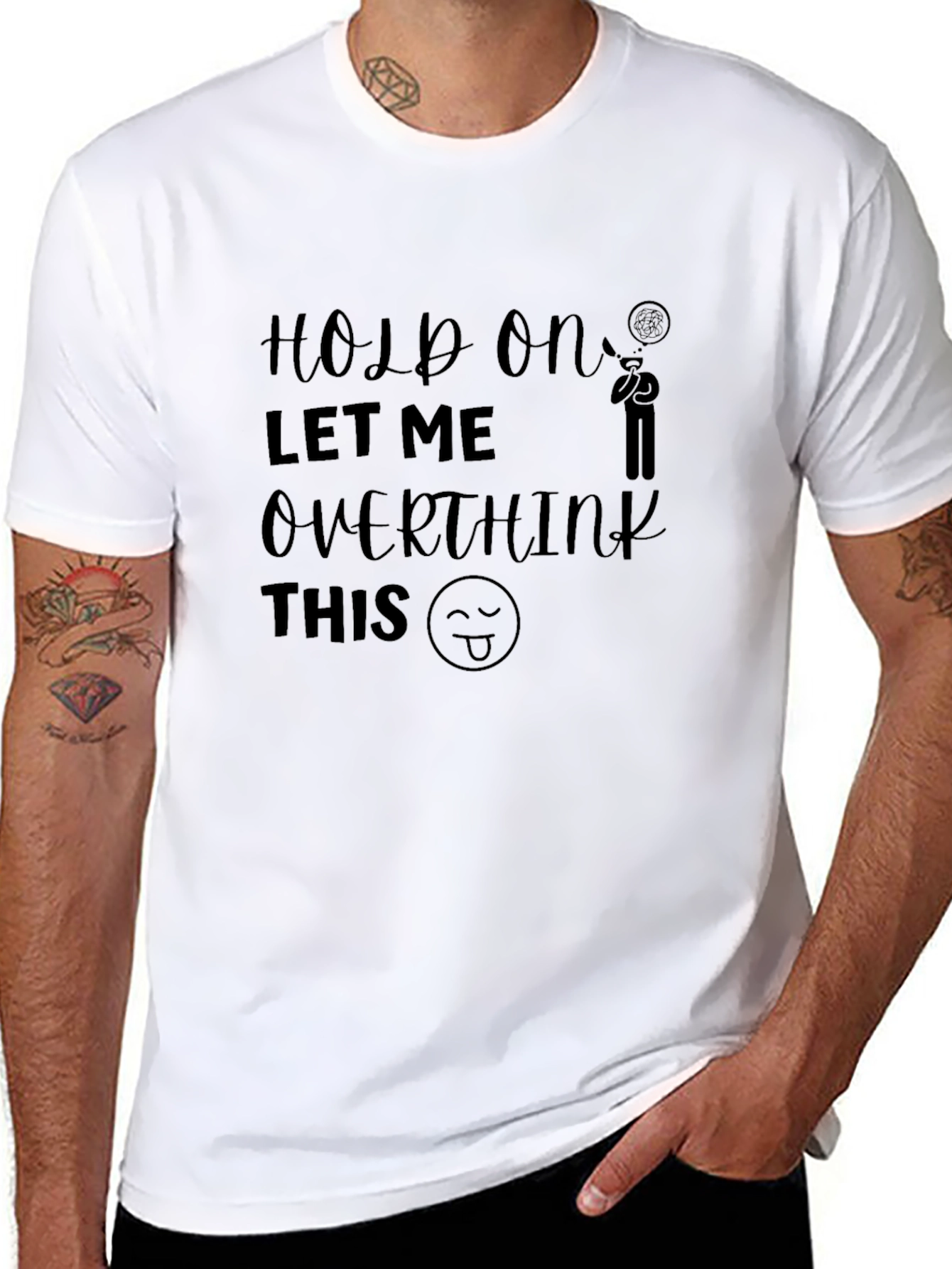 Overthinker Graphic Tee - Unisex Black T-Shirt