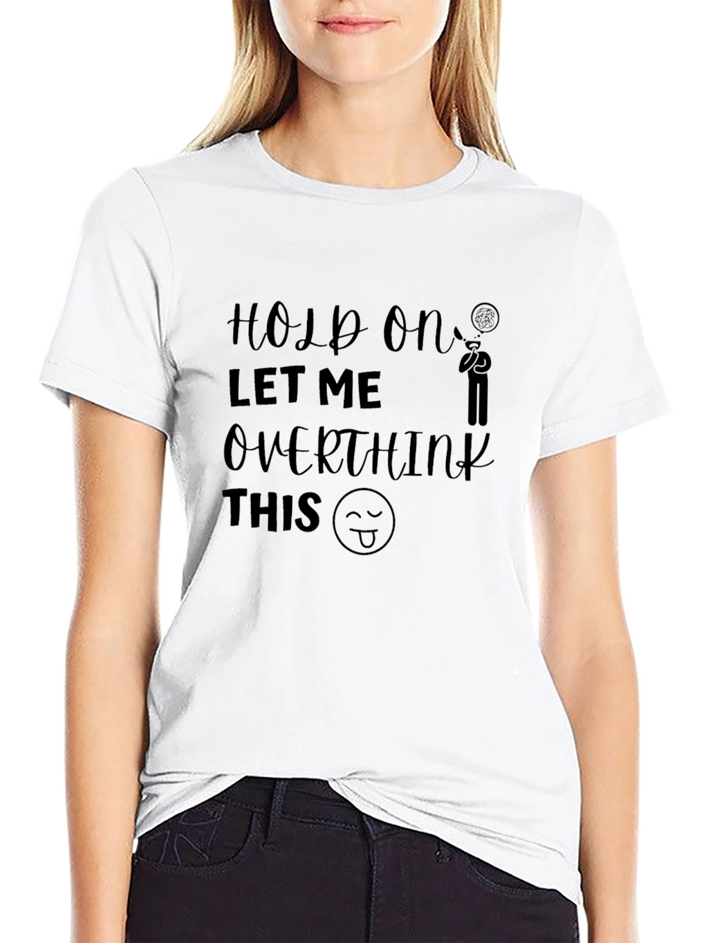 Overthinker Graphic Tee - Unisex Black T-Shirt