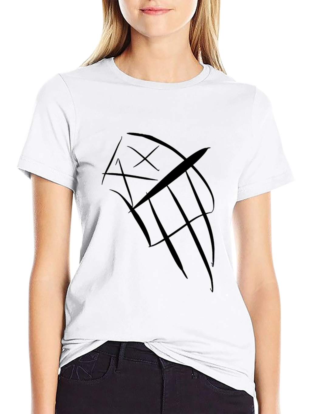Abstract Graphic Black T-Shirt - Modern Style