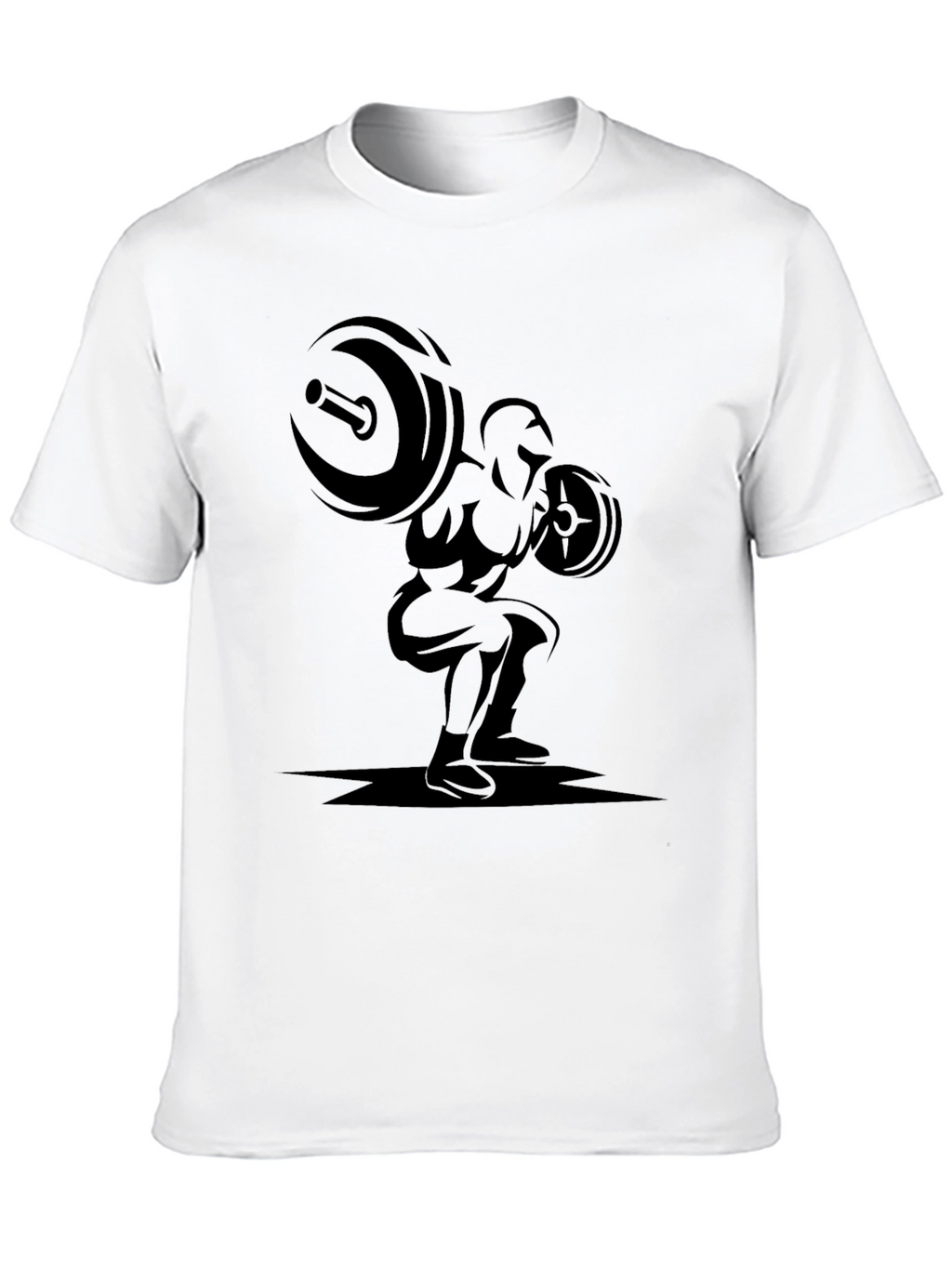 Mens Black Graphic T-Shirt - Weightlifter Design
