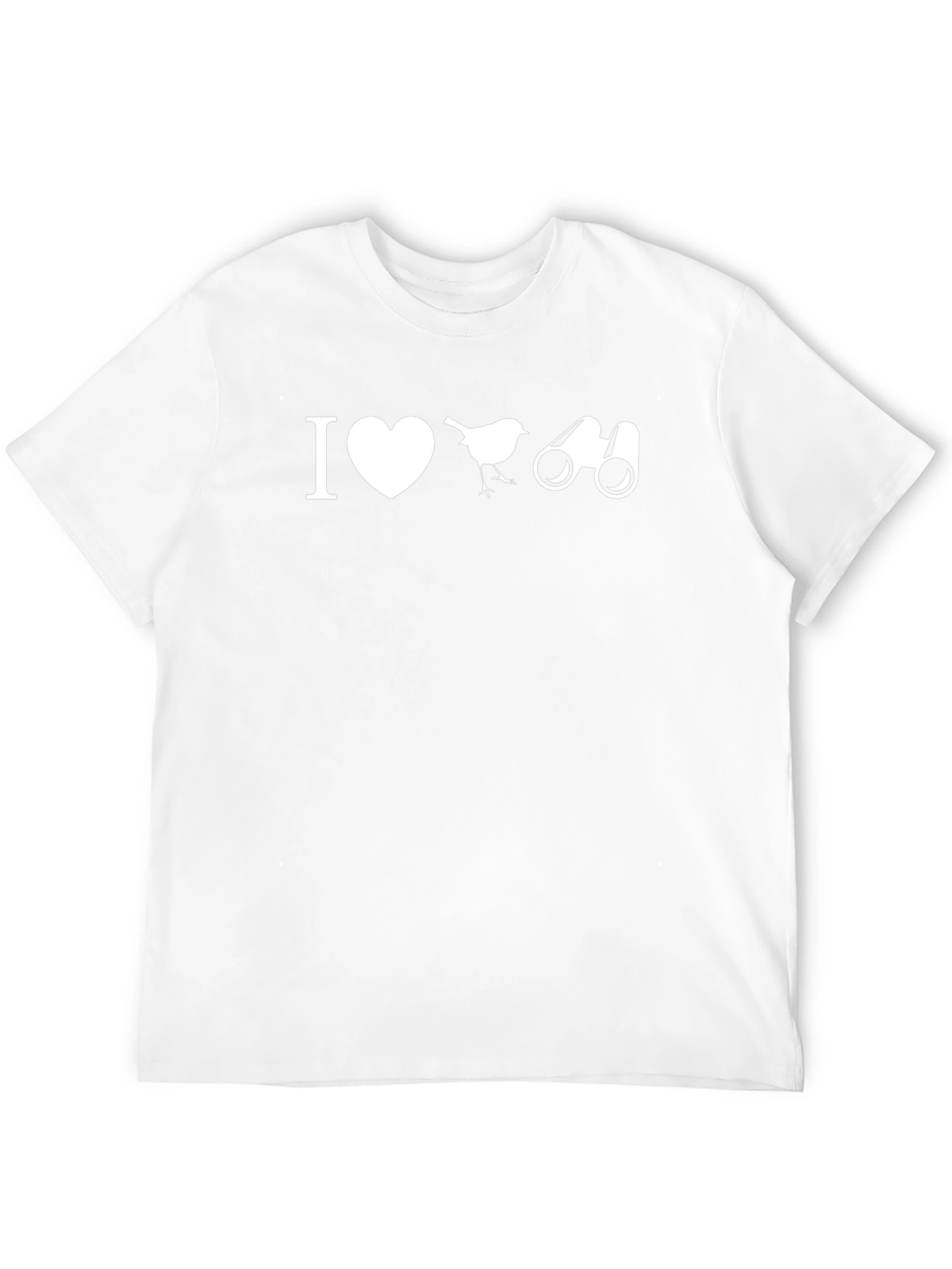 I Love Birdwatching T-Shirt: Binoculars & Bird Graphic Tee