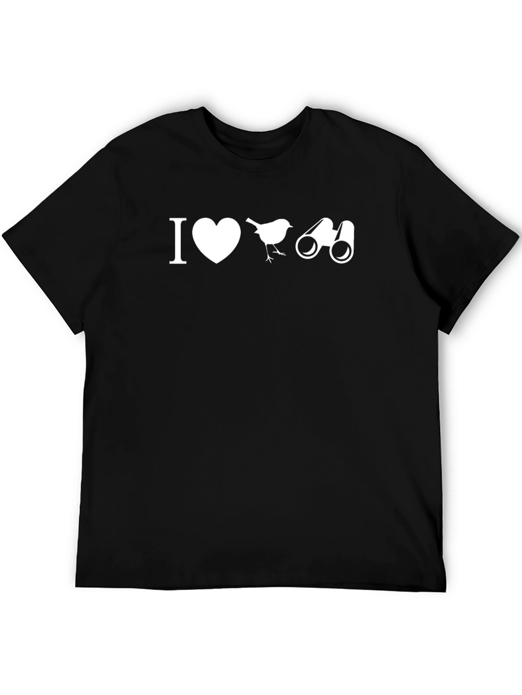 I Love Birdwatching T-Shirt: Binoculars & Bird Graphic Tee