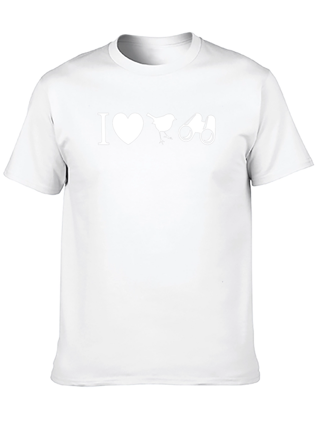 I Love Birdwatching T-Shirt: Binoculars & Bird Graphic Tee