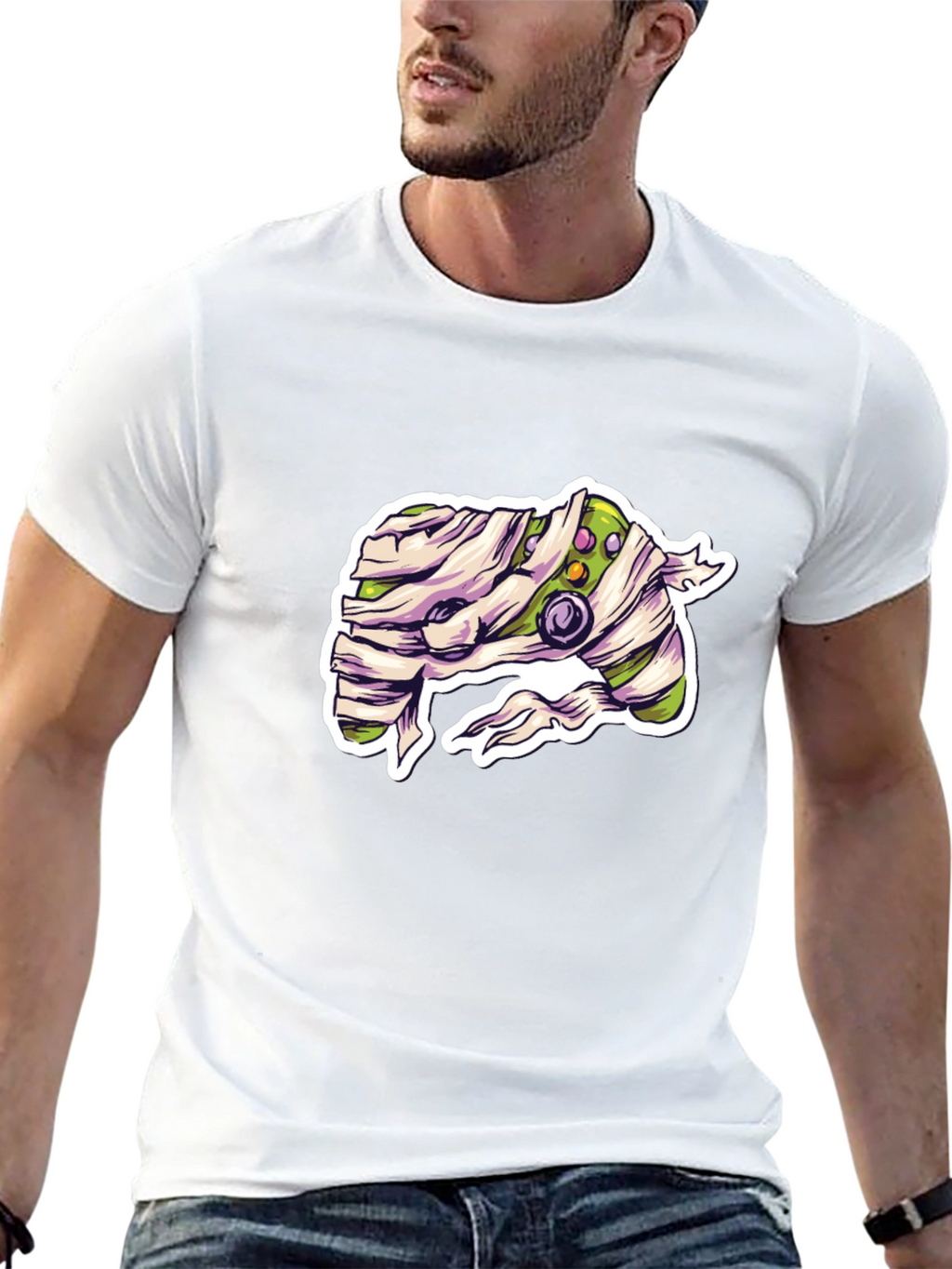 Mummy Controller Graphic T-Shirt - Gamer Halloween Tee