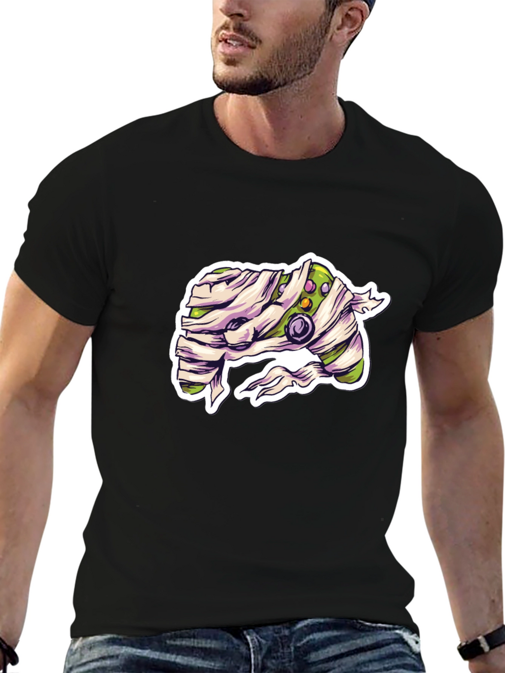 Mummy Controller Graphic T-Shirt - Gamer Halloween Tee