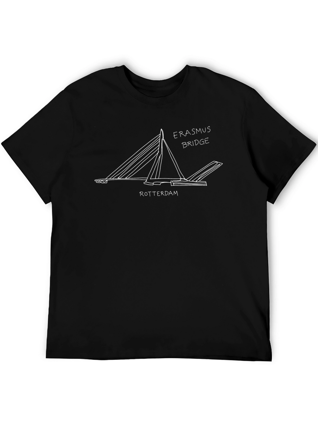Erasmus Bridge Rotterdam T-Shirt - Stylish Cityscape Tee