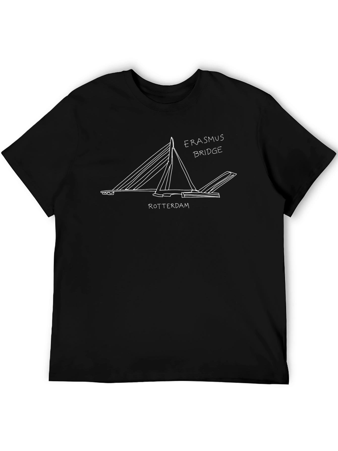 Erasmus Bridge Rotterdam T-Shirt - Stylish Cityscape Tee