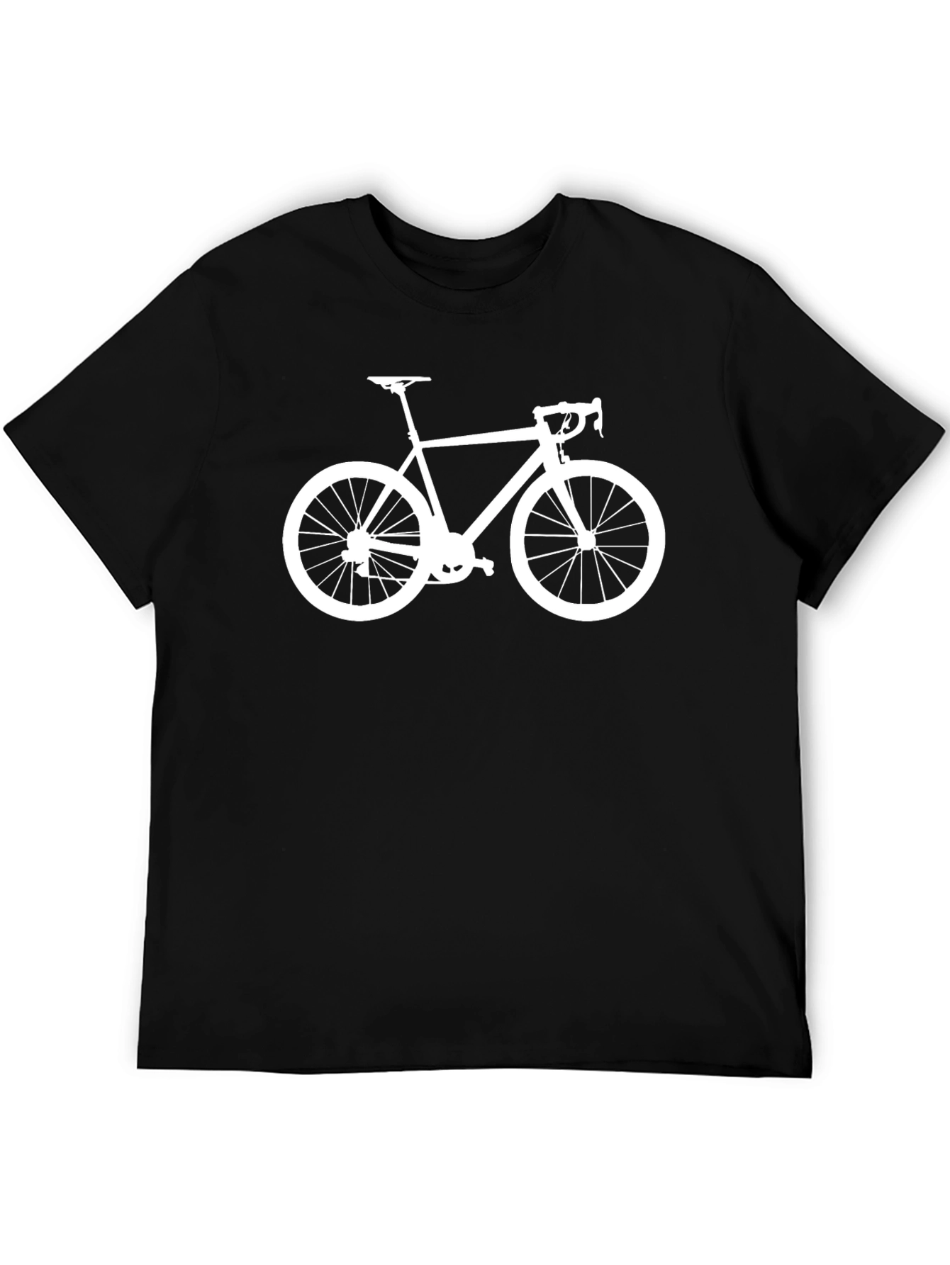 Mens Black Bike Graphic Tee - Cycling Enthusiast Shirt