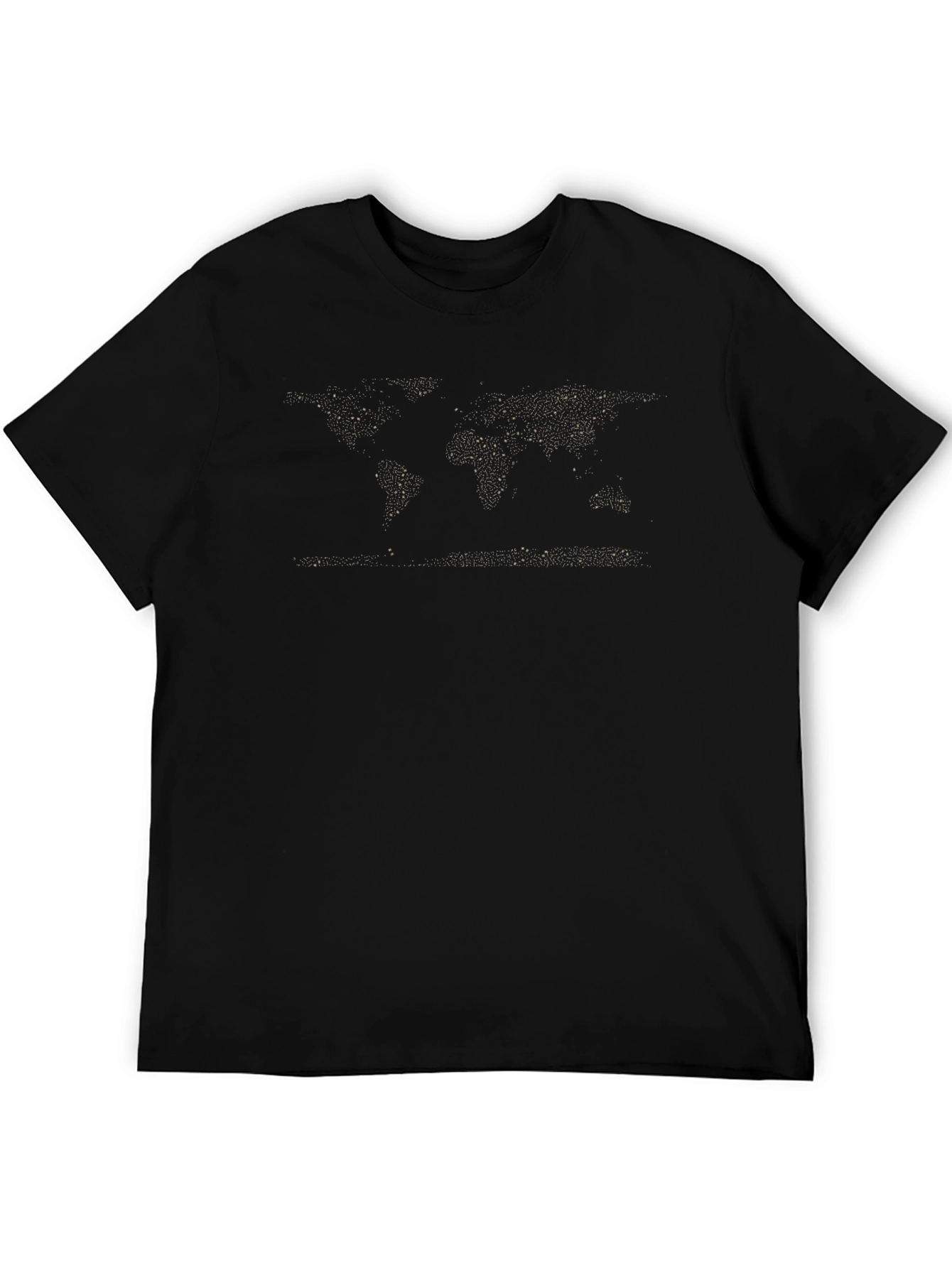 World Map Black T-Shirt