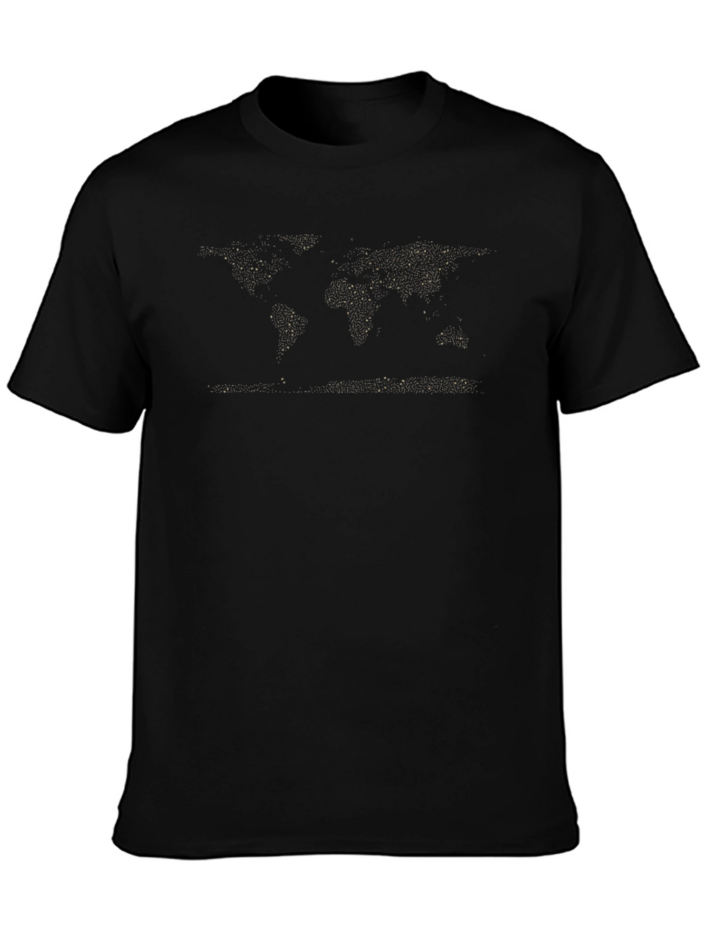 World Map Black T-Shirt