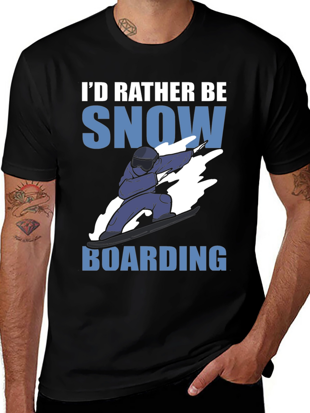 Id Rather Be Snowboarding Graphic Tee