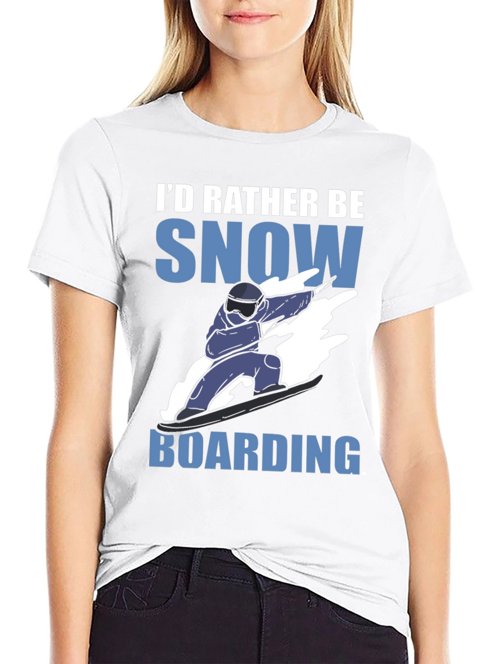 Id Rather Be Snowboarding Graphic Tee