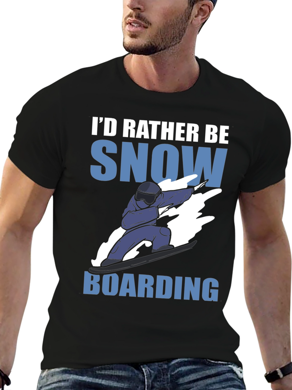 Id Rather Be Snowboarding Graphic Tee