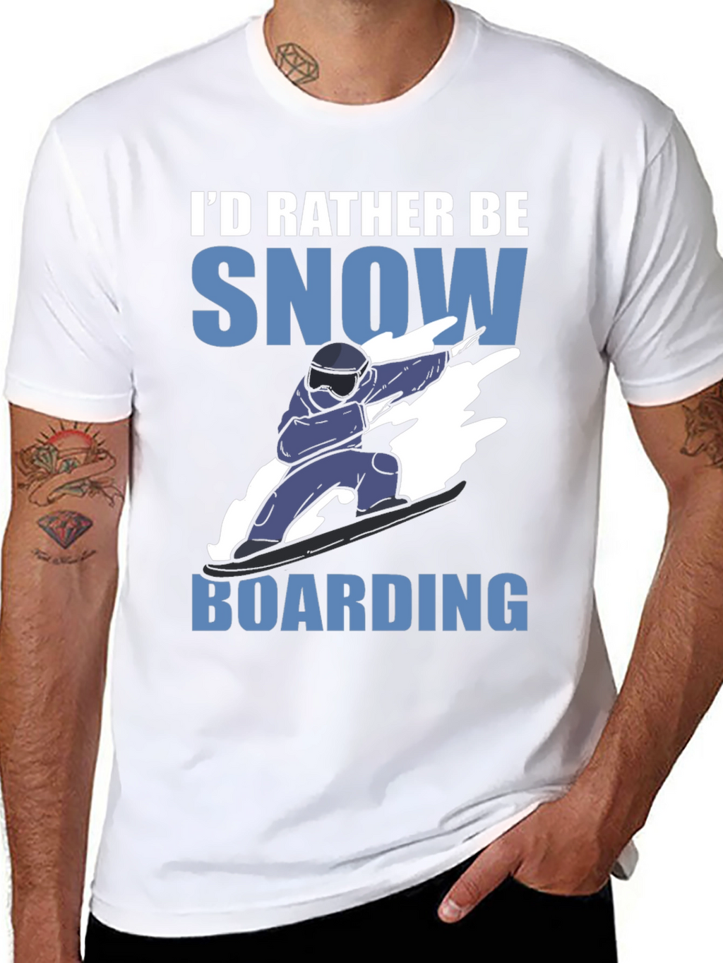 Id Rather Be Snowboarding Graphic Tee