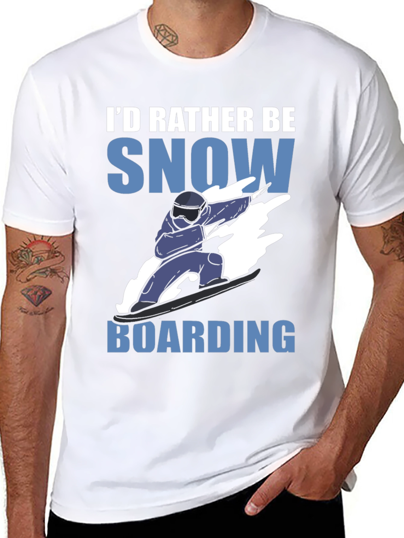 Id Rather Be Snowboarding Graphic Tee