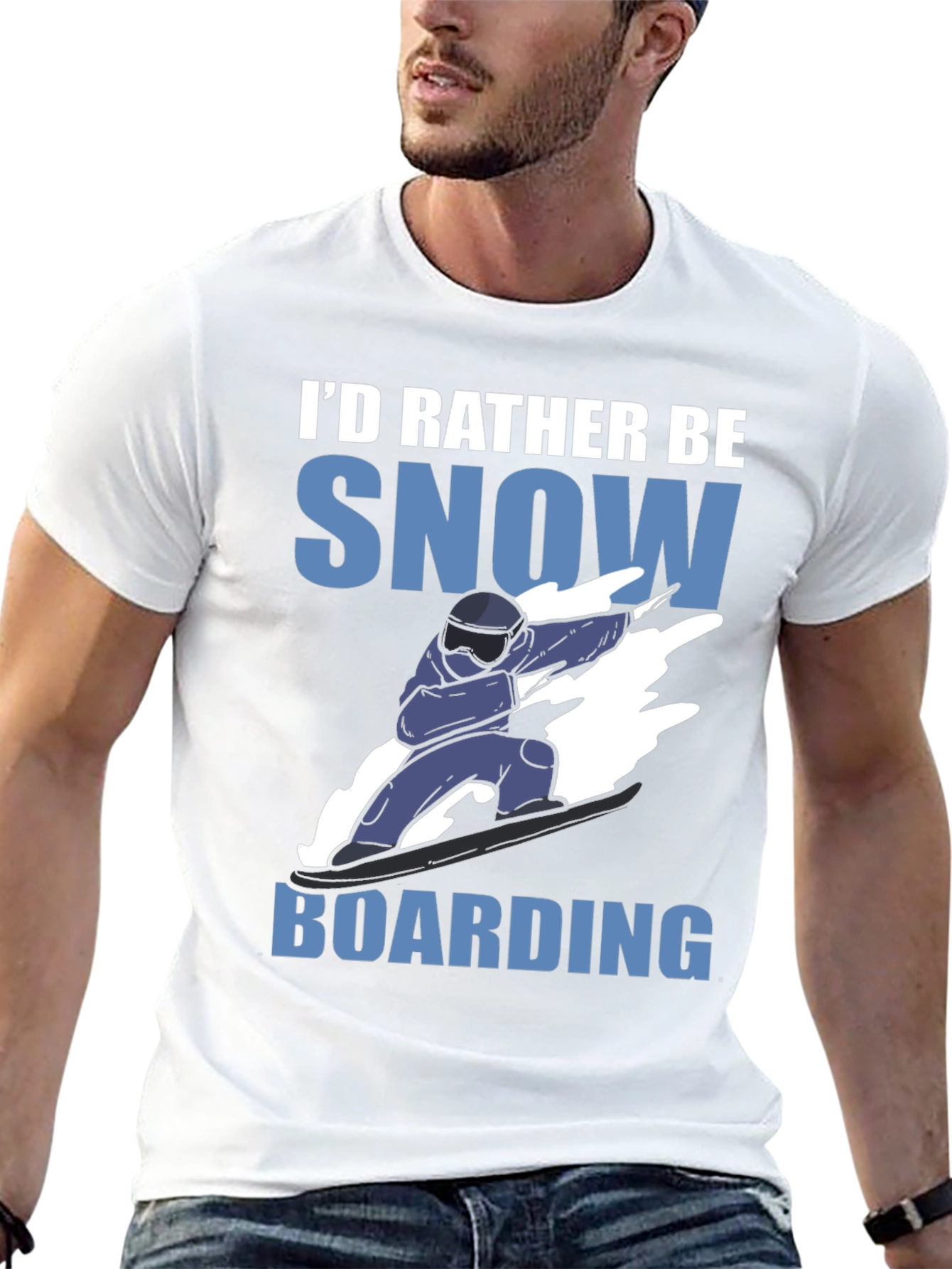 Id Rather Be Snowboarding Graphic Tee