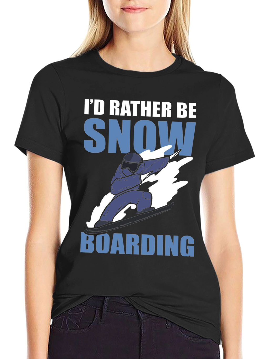 Id Rather Be Snowboarding Graphic Tee