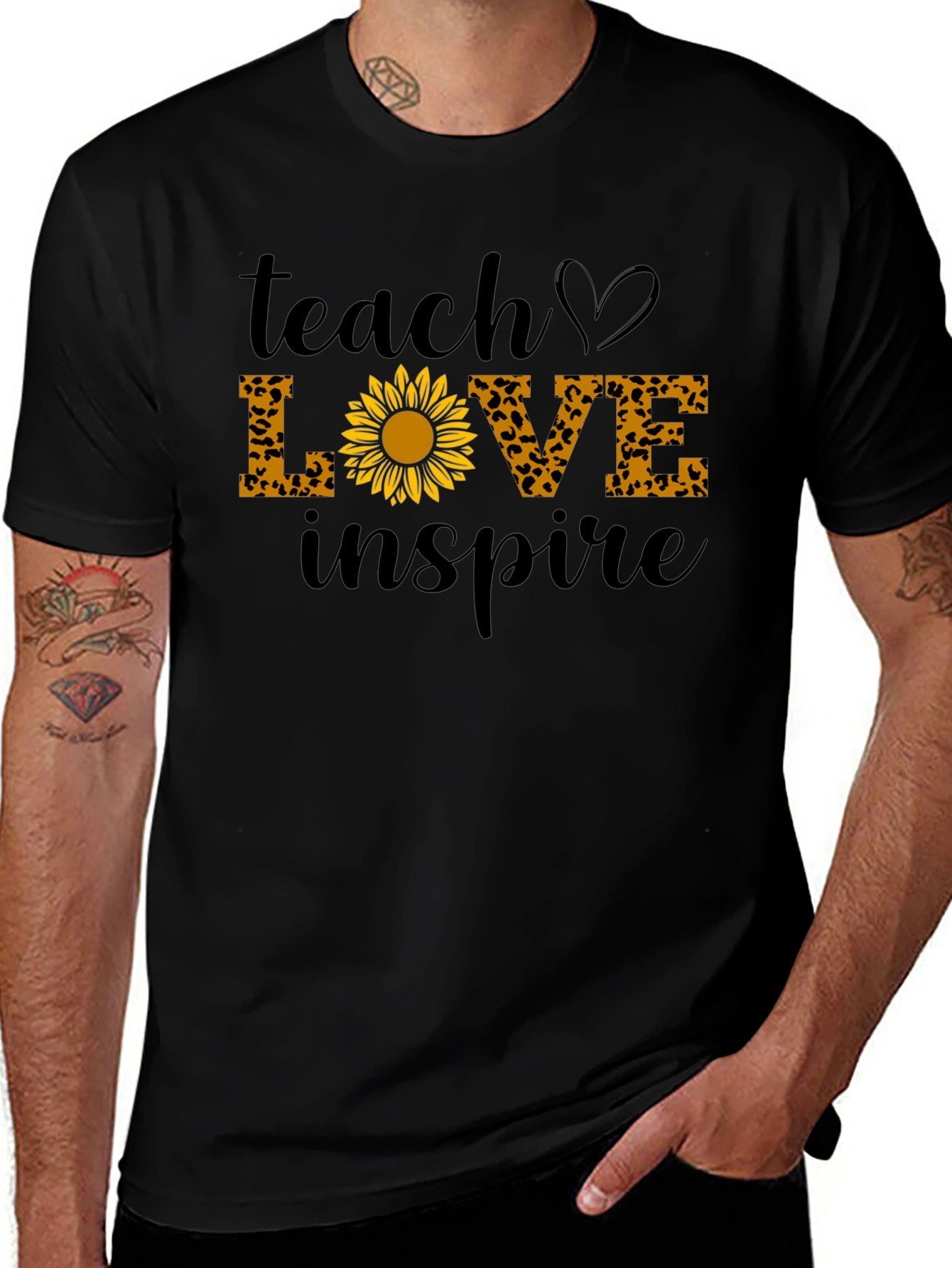 Teach Love Inspire Sunflower Graphic Tee
