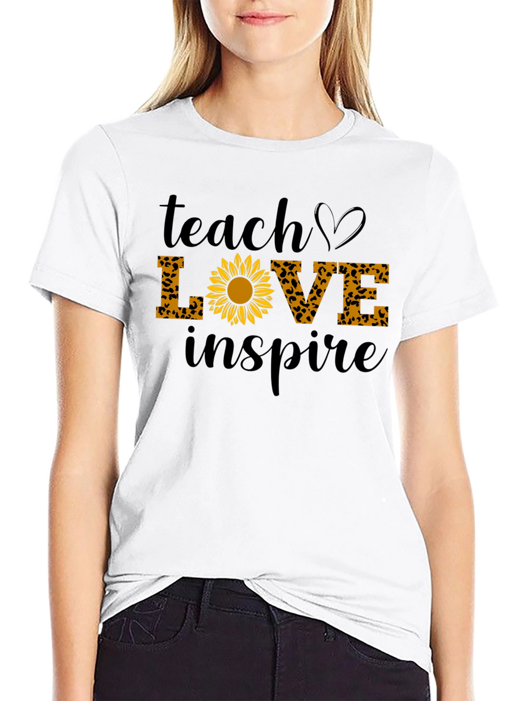 Teach Love Inspire Sunflower Graphic Tee