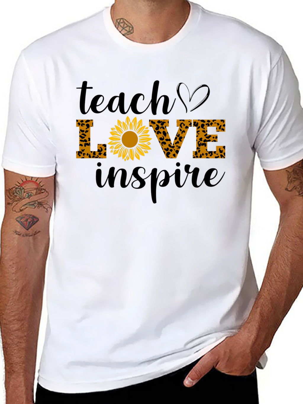 Teach Love Inspire Sunflower Graphic Tee