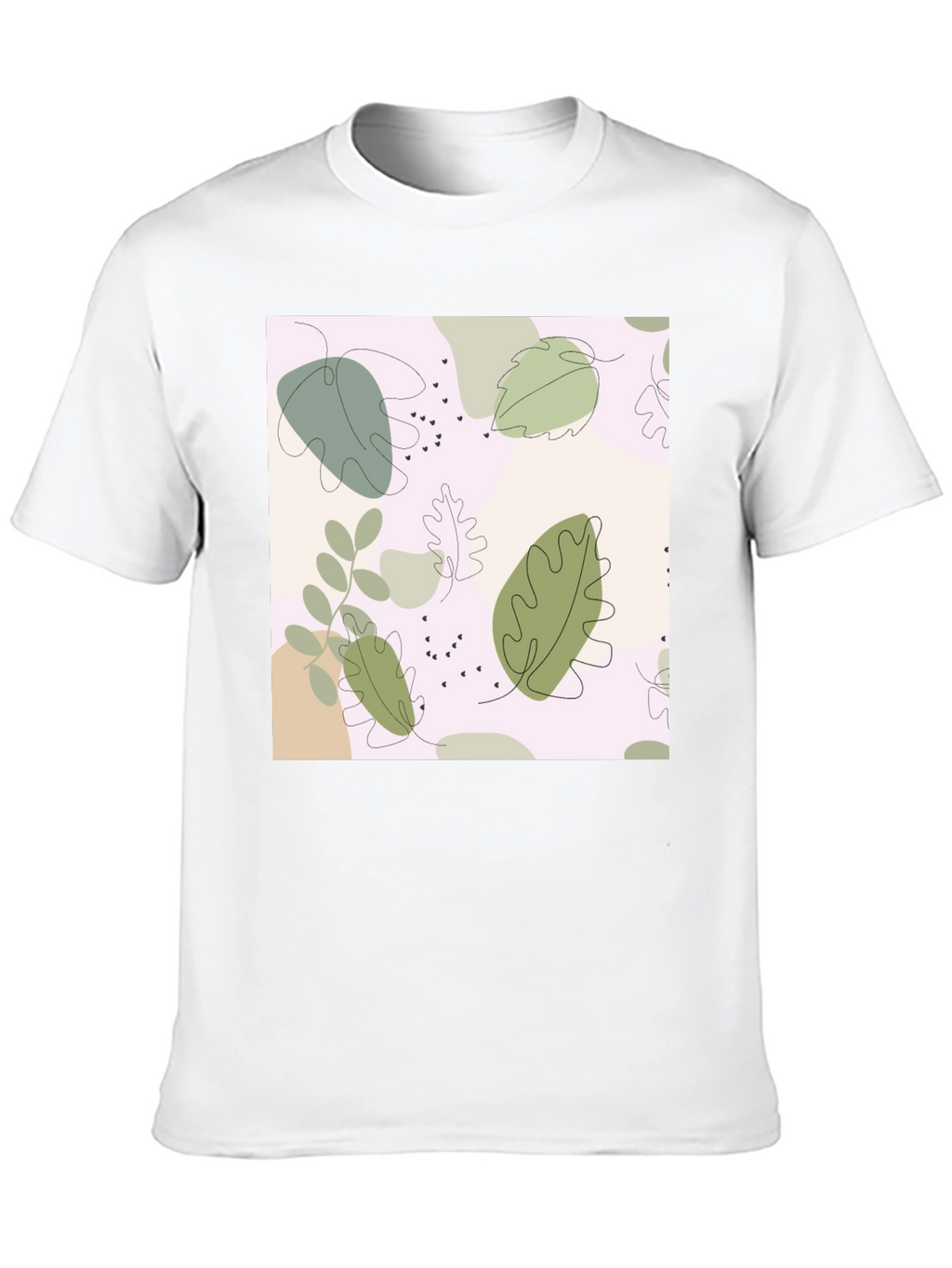 Botanical Print Black Tee