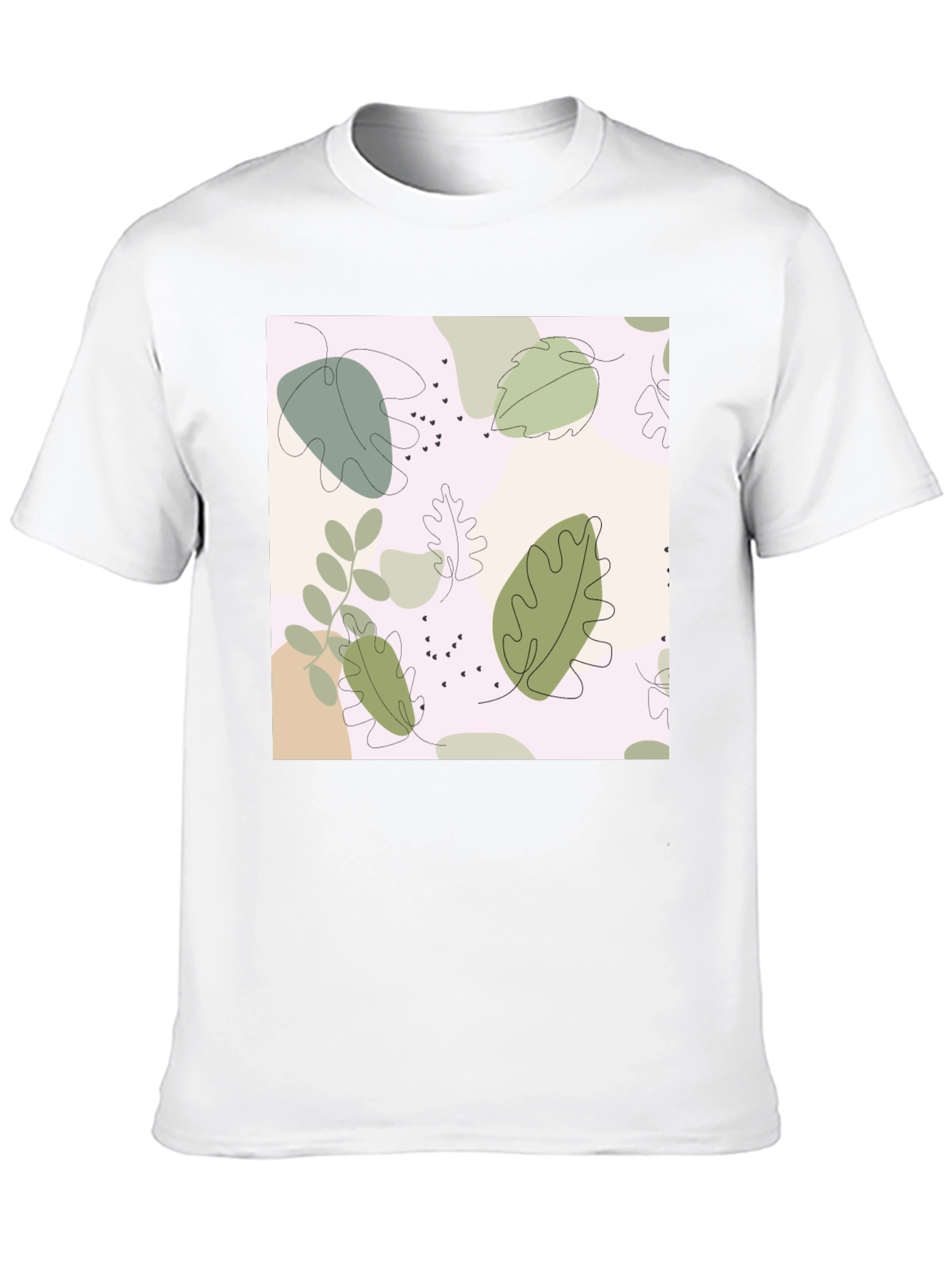Botanical Print Black Tee
