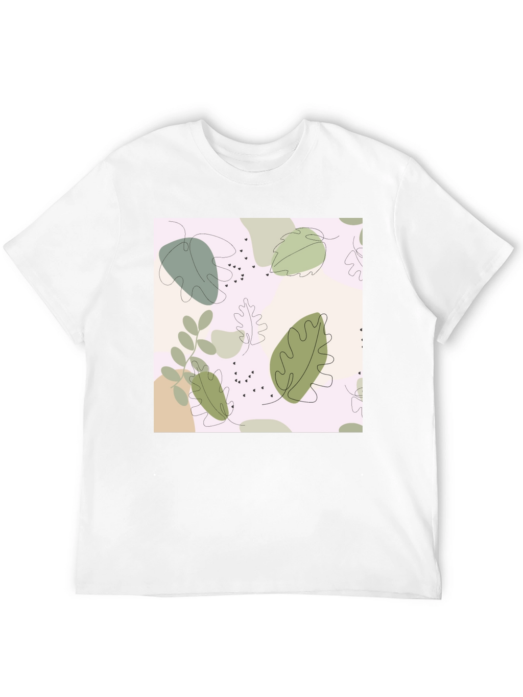 Botanical Print Black Tee