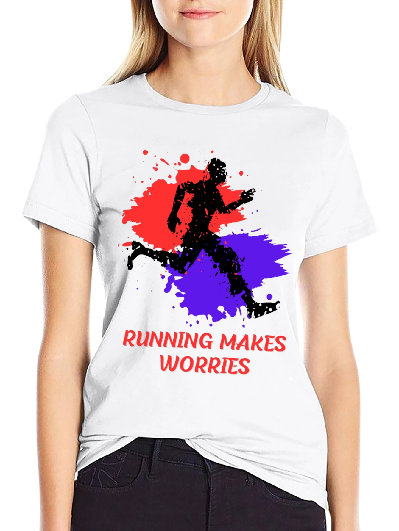 Running Makes Worries Disappear Tee