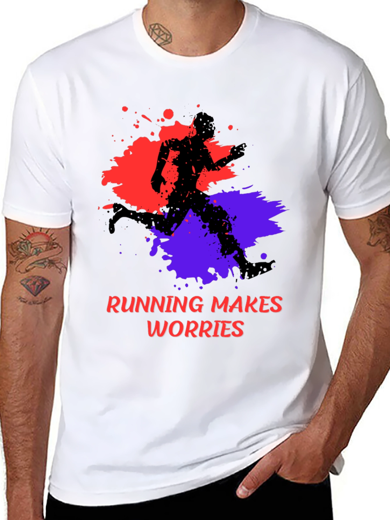 Running Makes Worries Disappear Tee