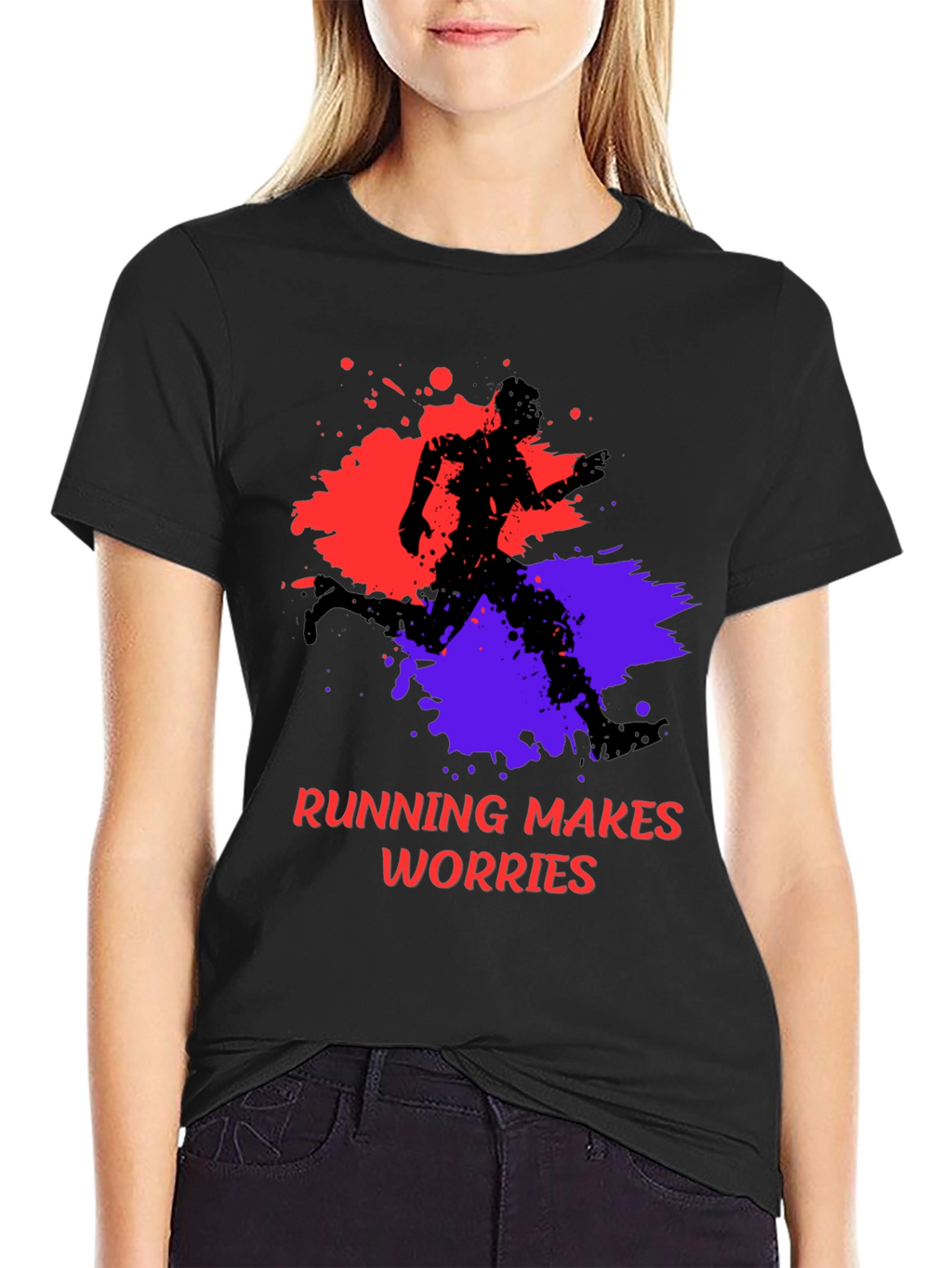 Running Makes Worries Disappear Tee