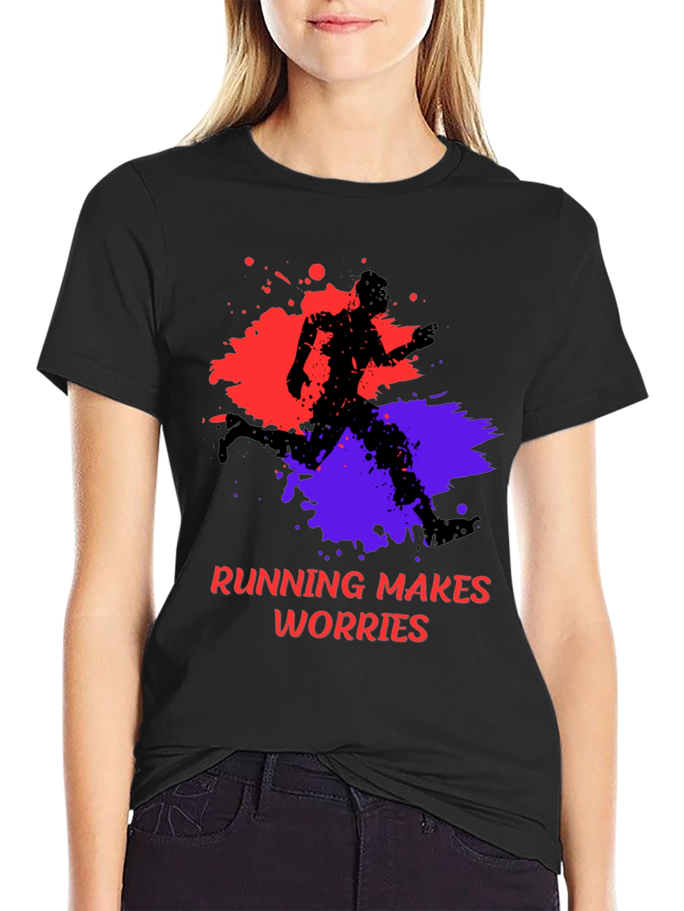 Running Makes Worries Disappear Tee