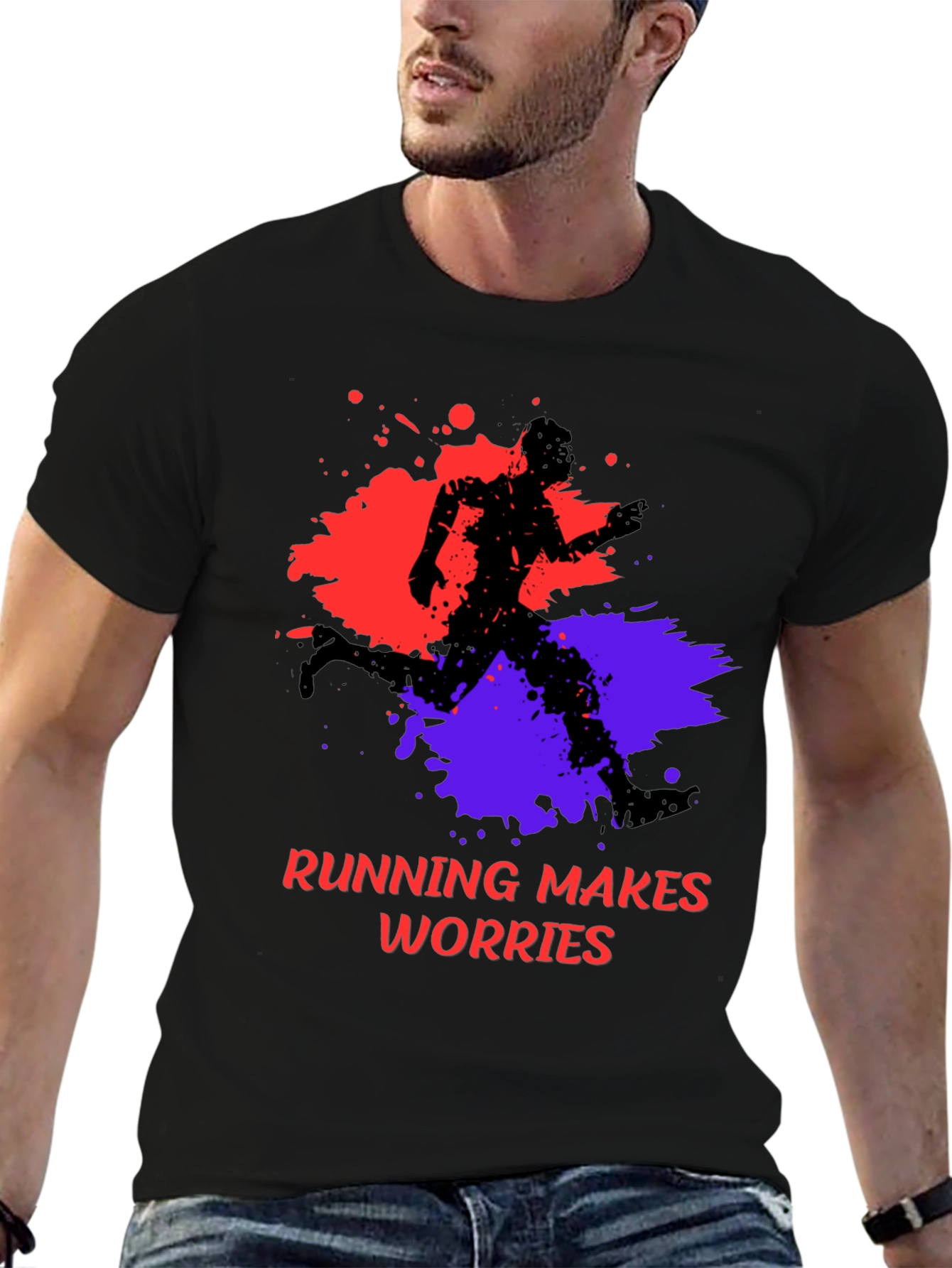 Running Makes Worries Disappear Tee
