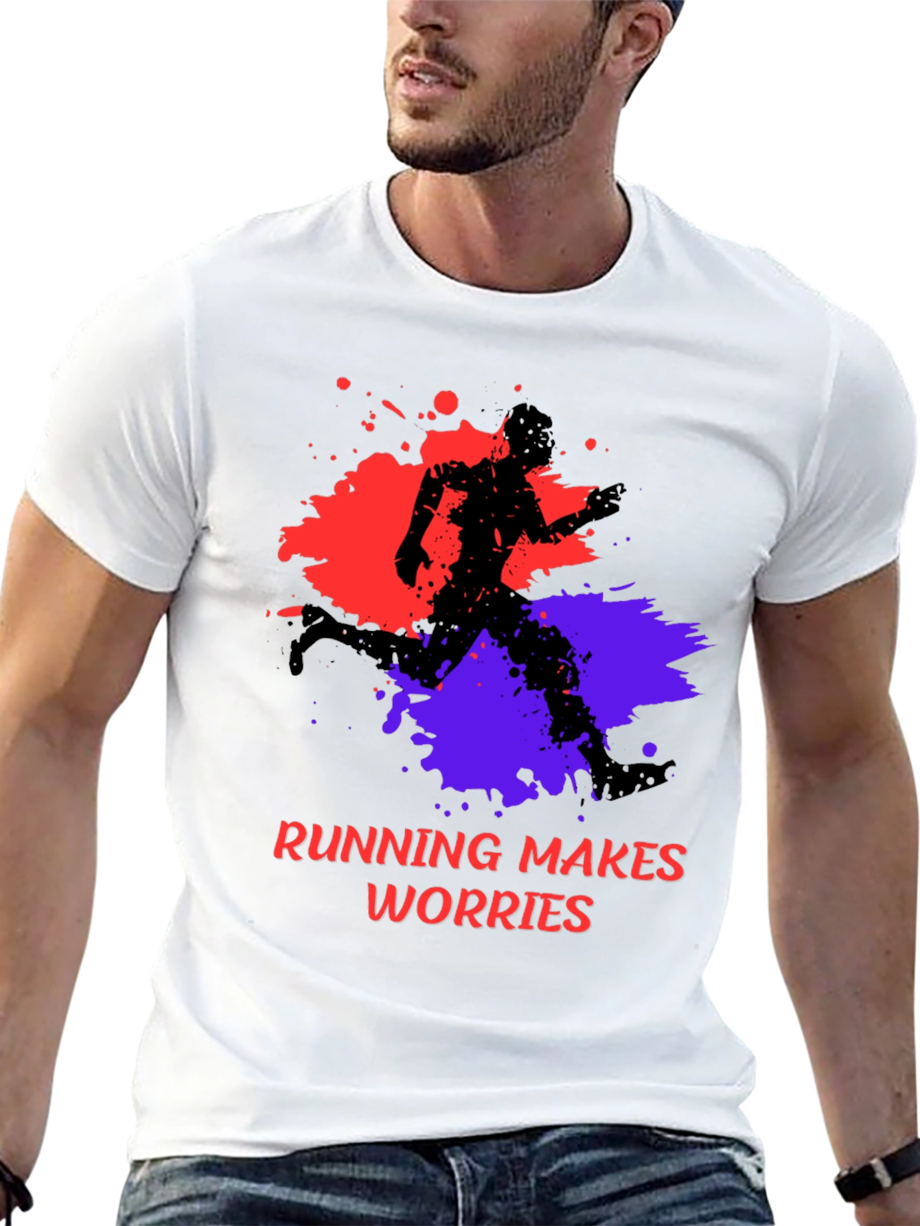 Running Makes Worries Disappear Tee