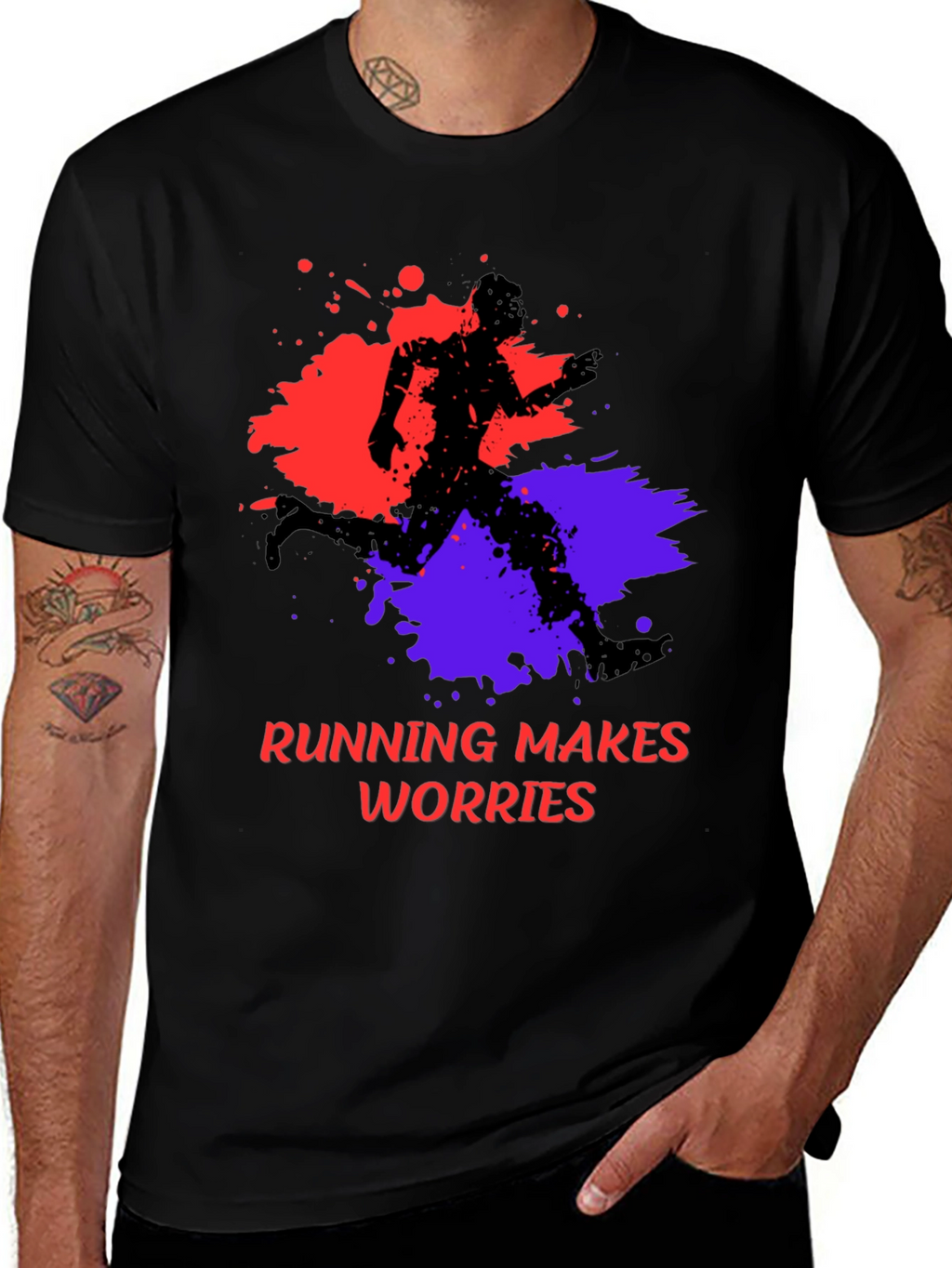 Running Makes Worries Disappear Tee
