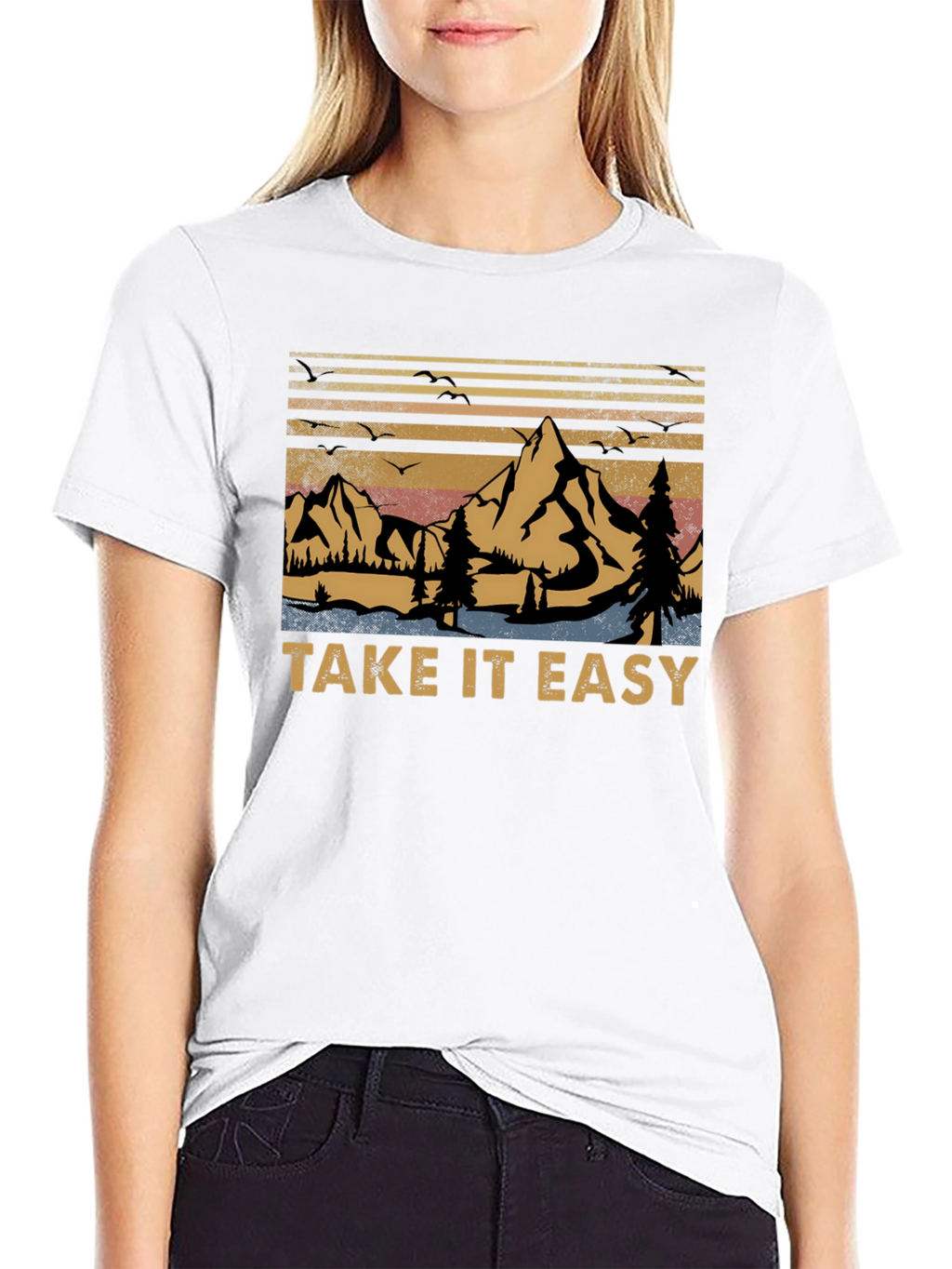 Take It Easy Mountain Graphic T-Shirt