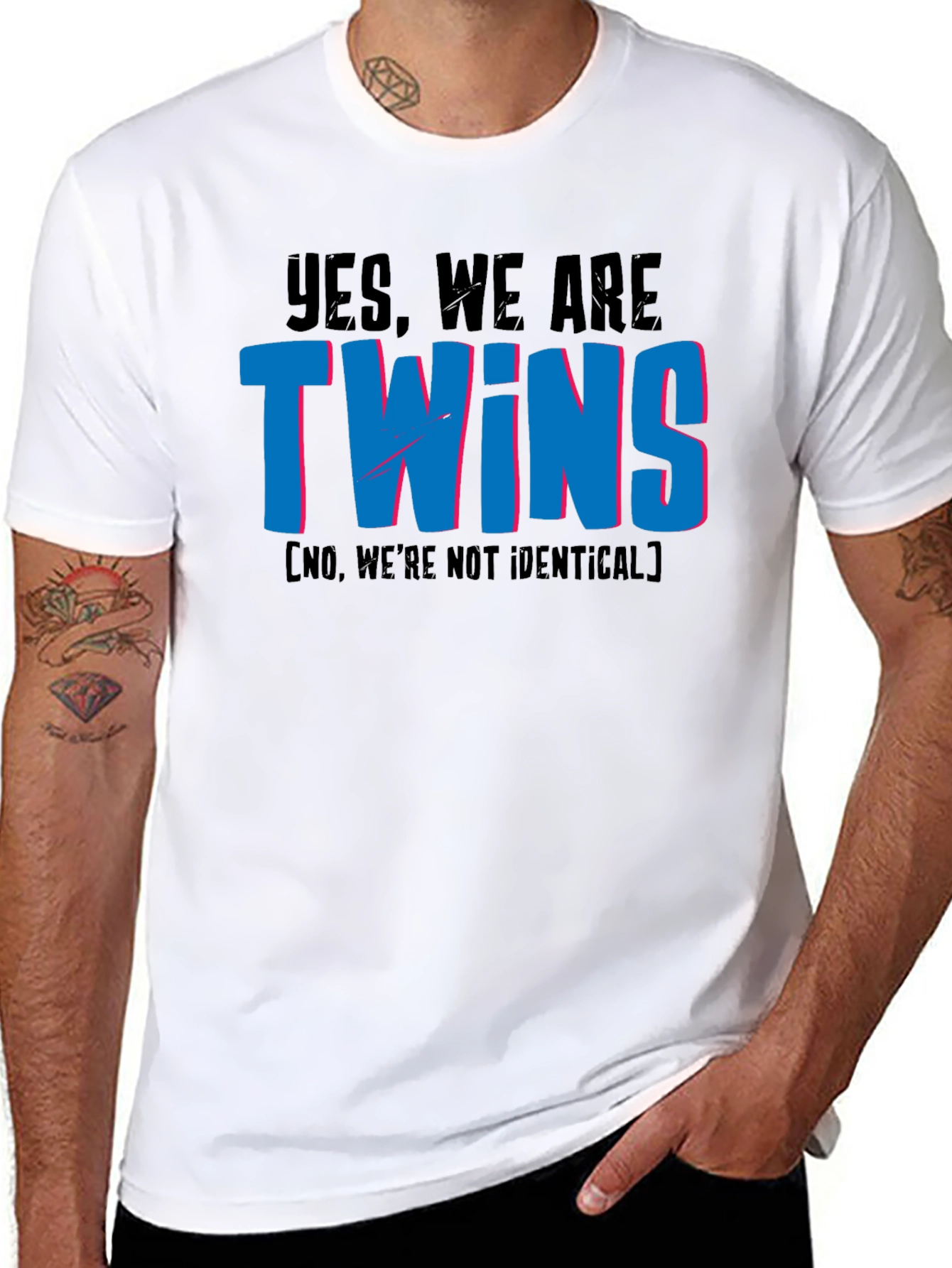 Funny Twins T-Shirt - Not Identical Twin Tee