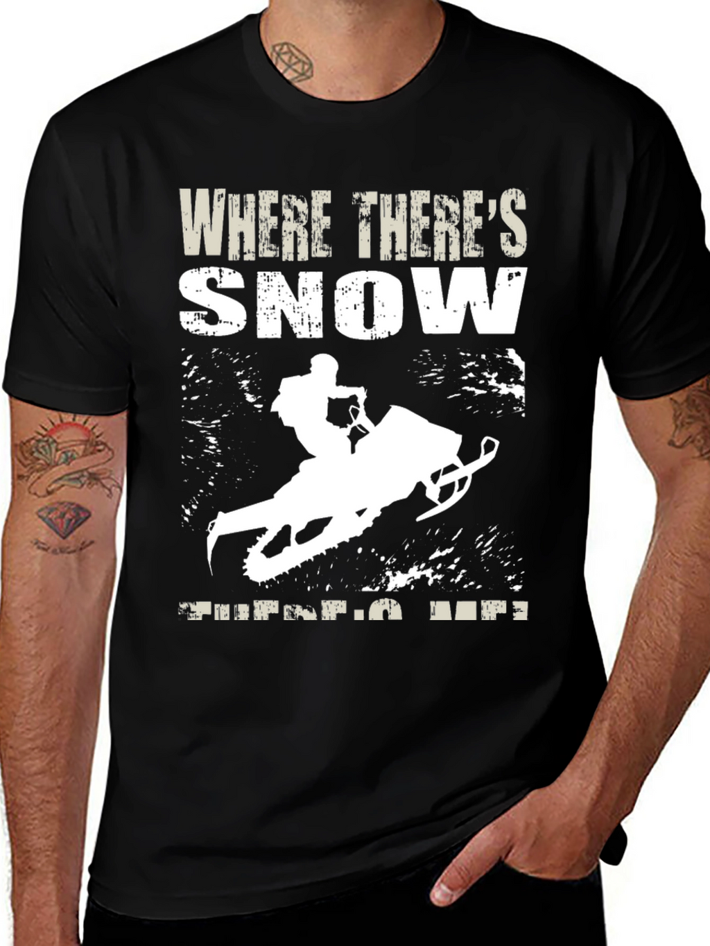 Snowmobile Graphic T-Shirt - Winter Adventure Apparel