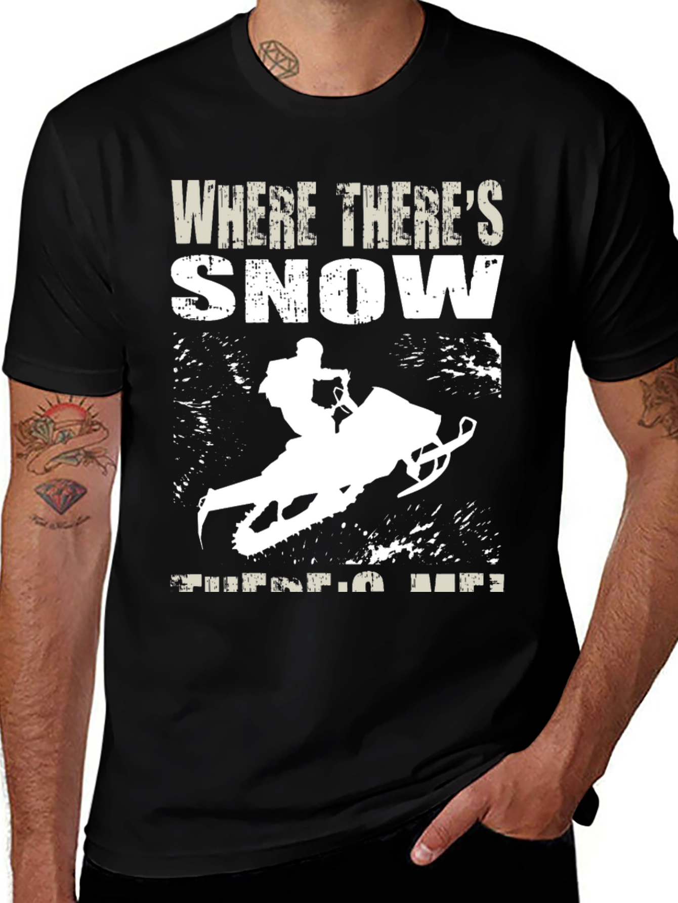 Snowmobile Graphic T-Shirt - Winter Adventure Apparel
