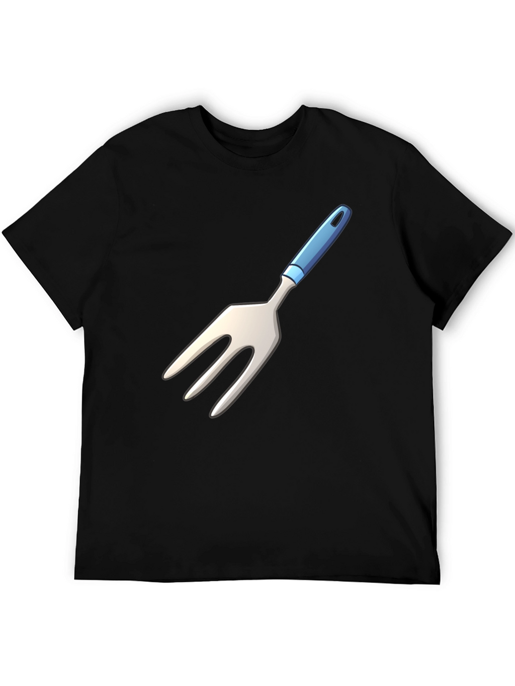 Novelty Fork Graphic Black T-Shirt