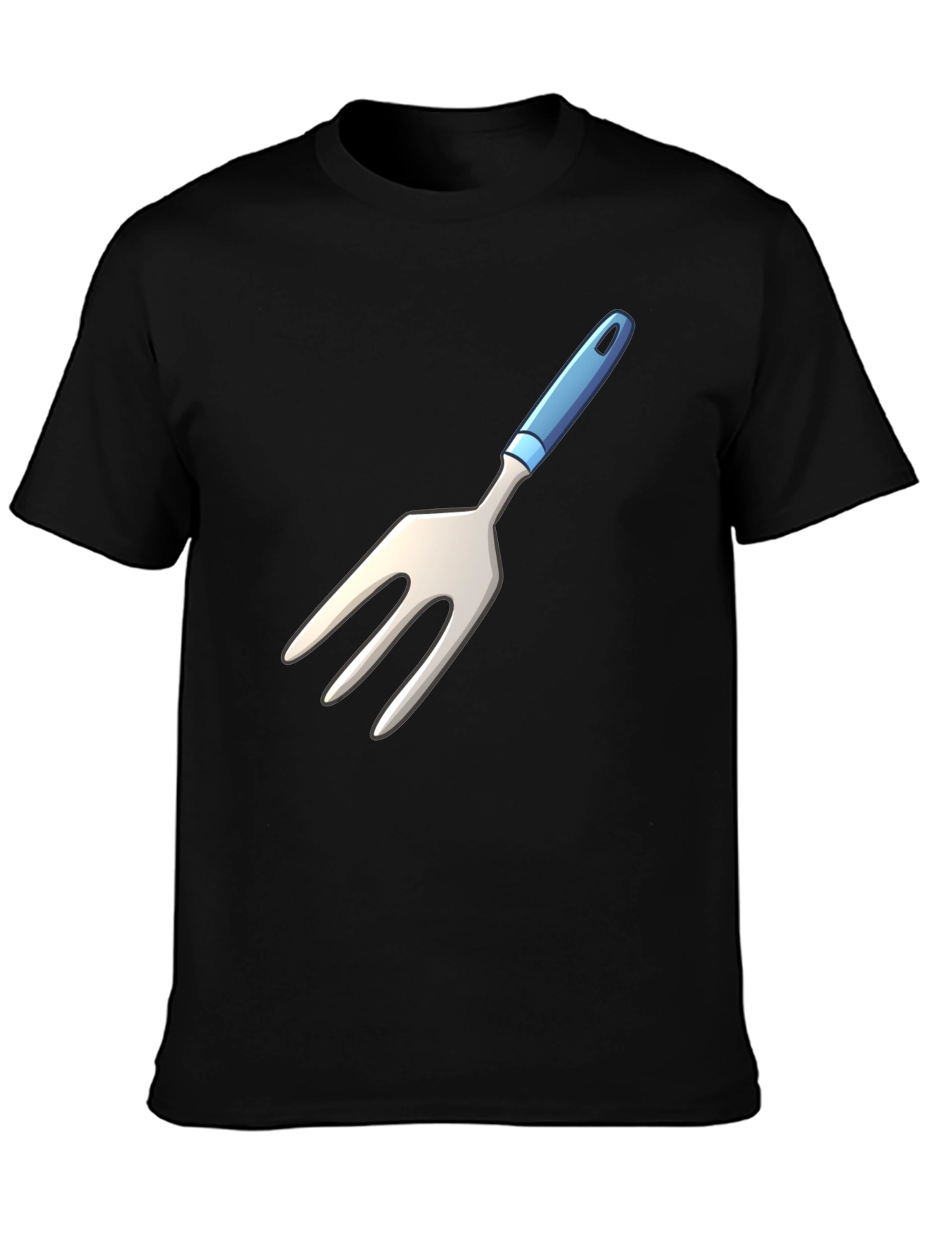 Novelty Fork Graphic Black T-Shirt